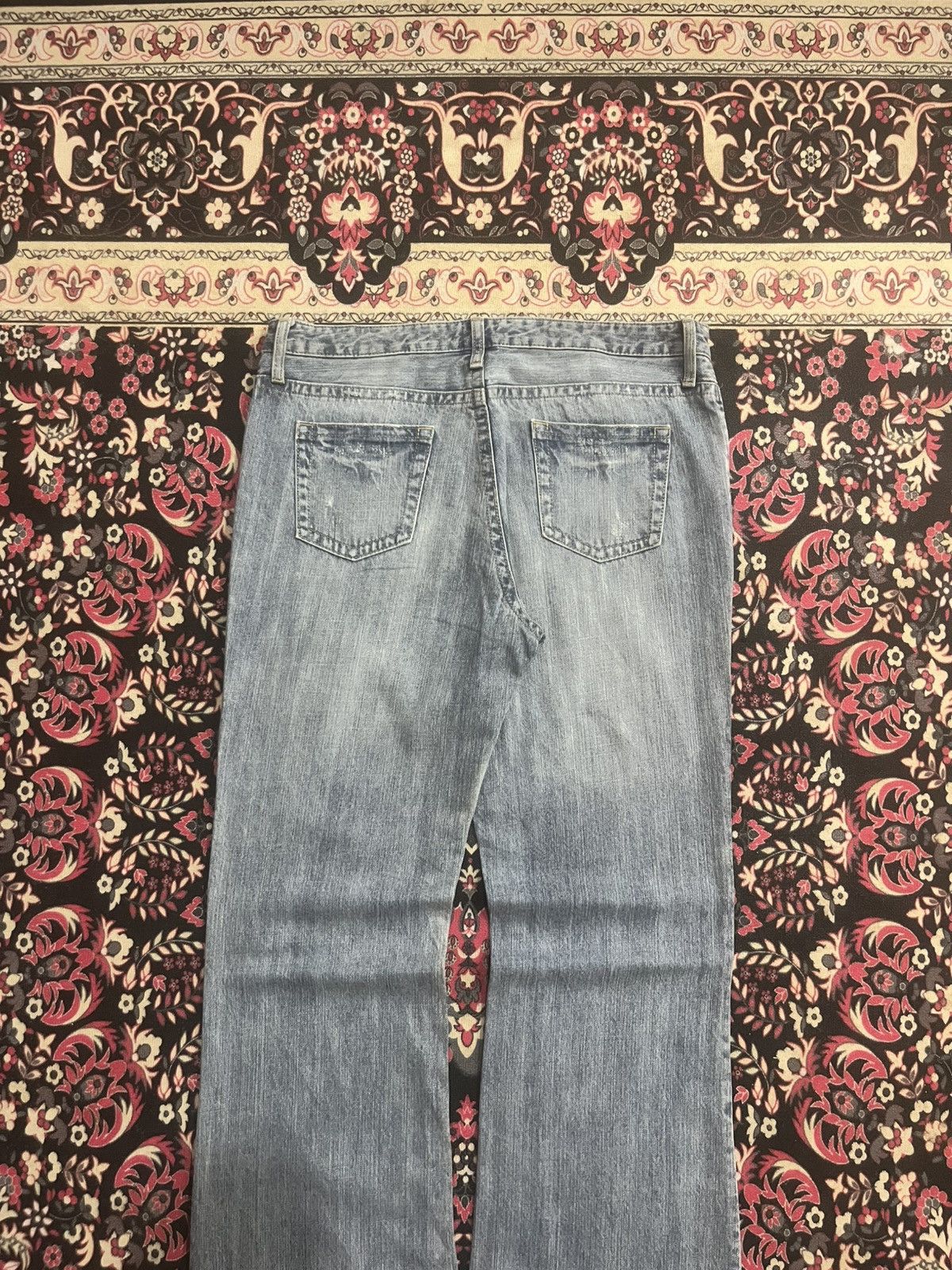 Japanese Brand Vintage Japanese Brand Oririn Blue Washed Ripped Flare Jeans Size US 34 / EU 50 - 6 Thumbnail