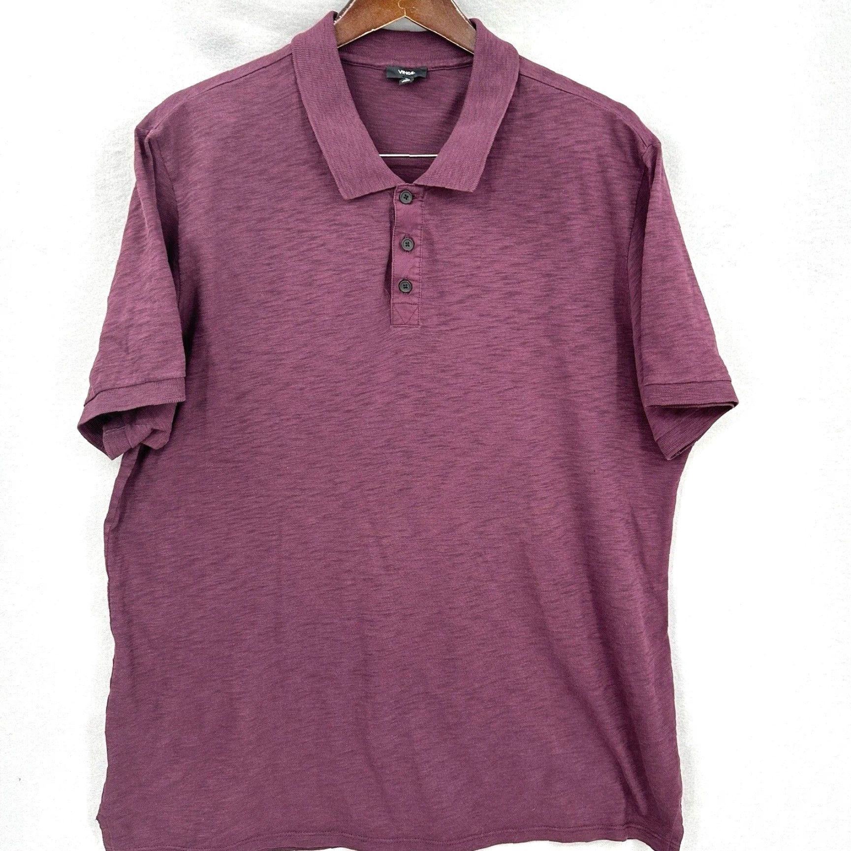 Vince Vince Polo Shirt Mens XL Purple Short Sleeve 100% Cotton Plum Preppy Dad Vince Shirt Polo Mens XL Purple Short Sleeve 100% Cotton Plum Dad Style Size US XL / EU 56 / 4 - 2 Thumbnail