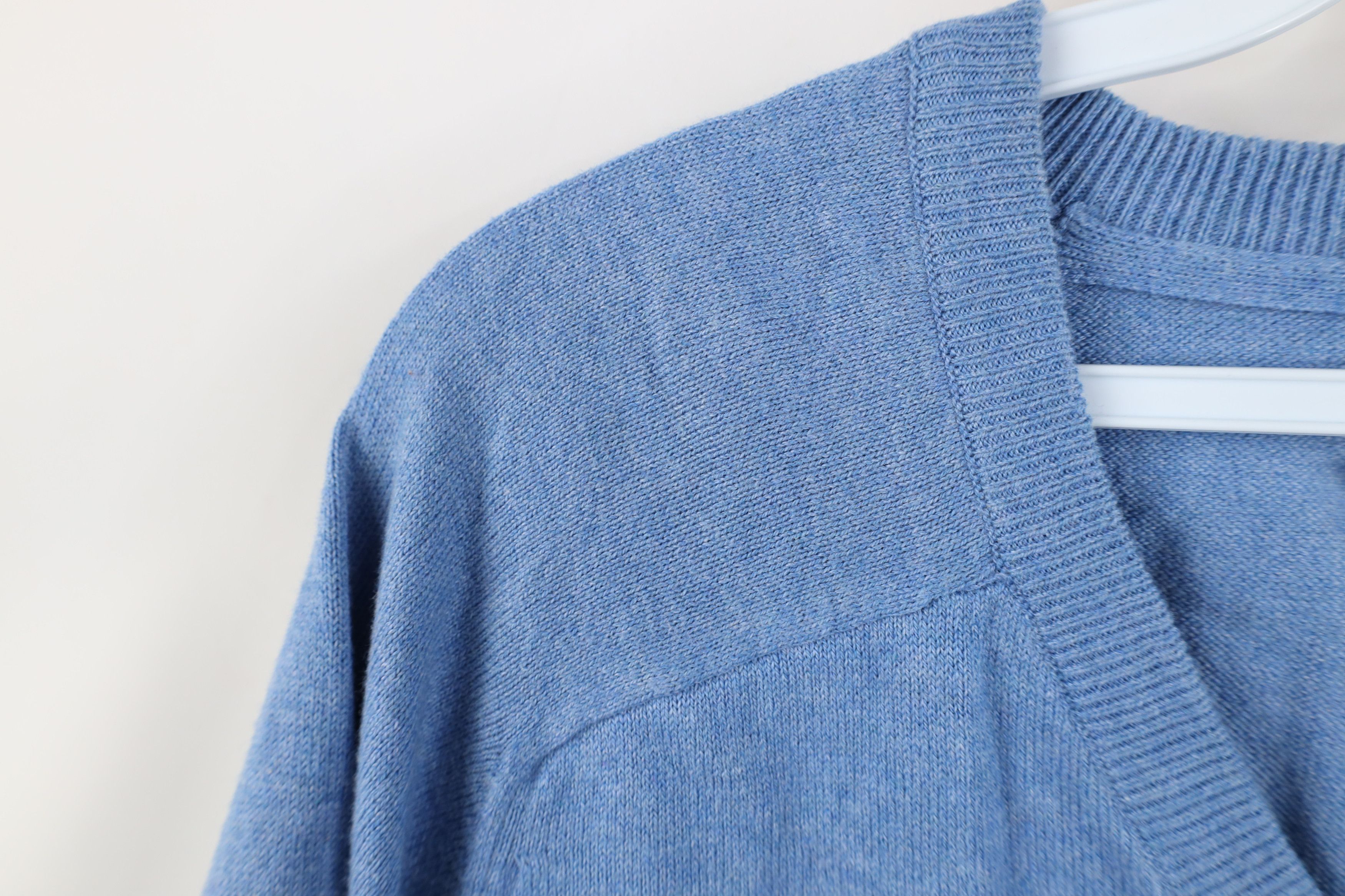 L.L. Bean Vintage LL Bean Cashmere Knit V-Neck Sweater Carolina Blue Size US XL / EU 56 / 4 - 5 Thumbnail