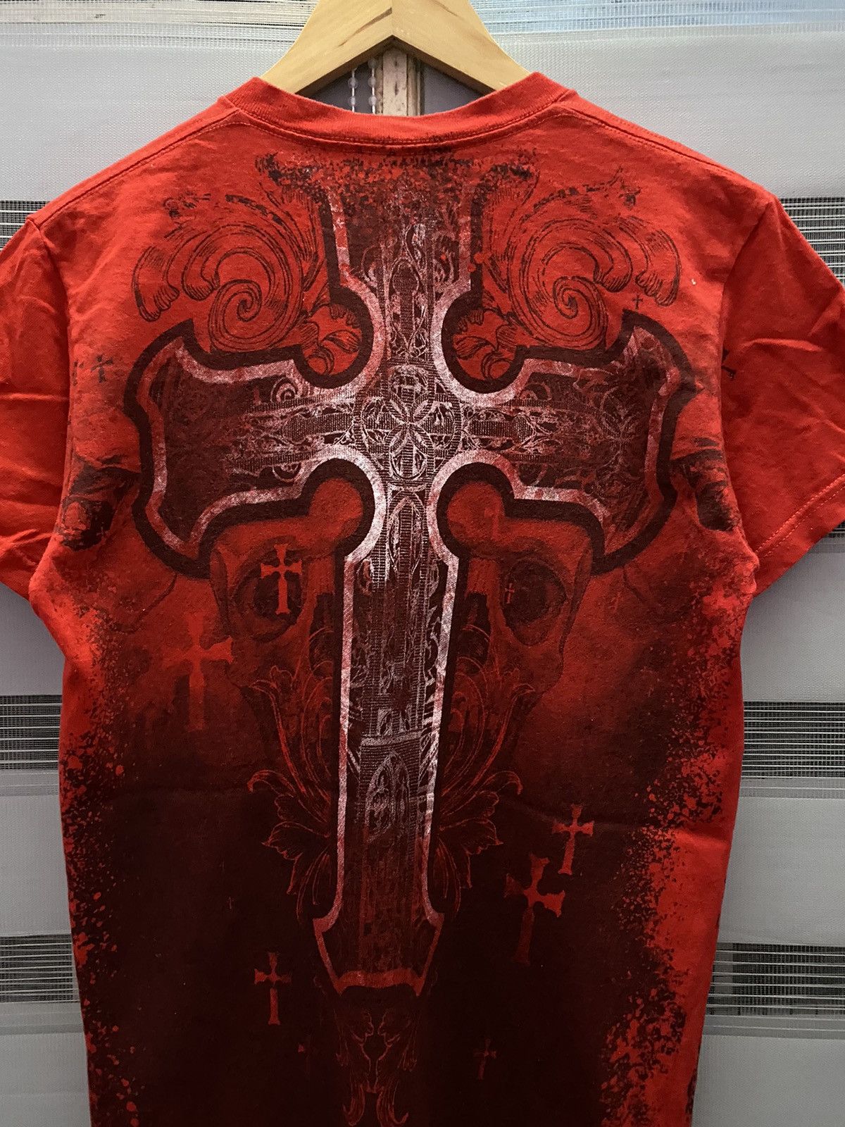 14th Addiction × Affliction × If Six Was Nine Mma Elite Affliction Styled Big Cross Skull Punk Tee Size US S / EU 44-46 / 1 - 2 Thumbnail