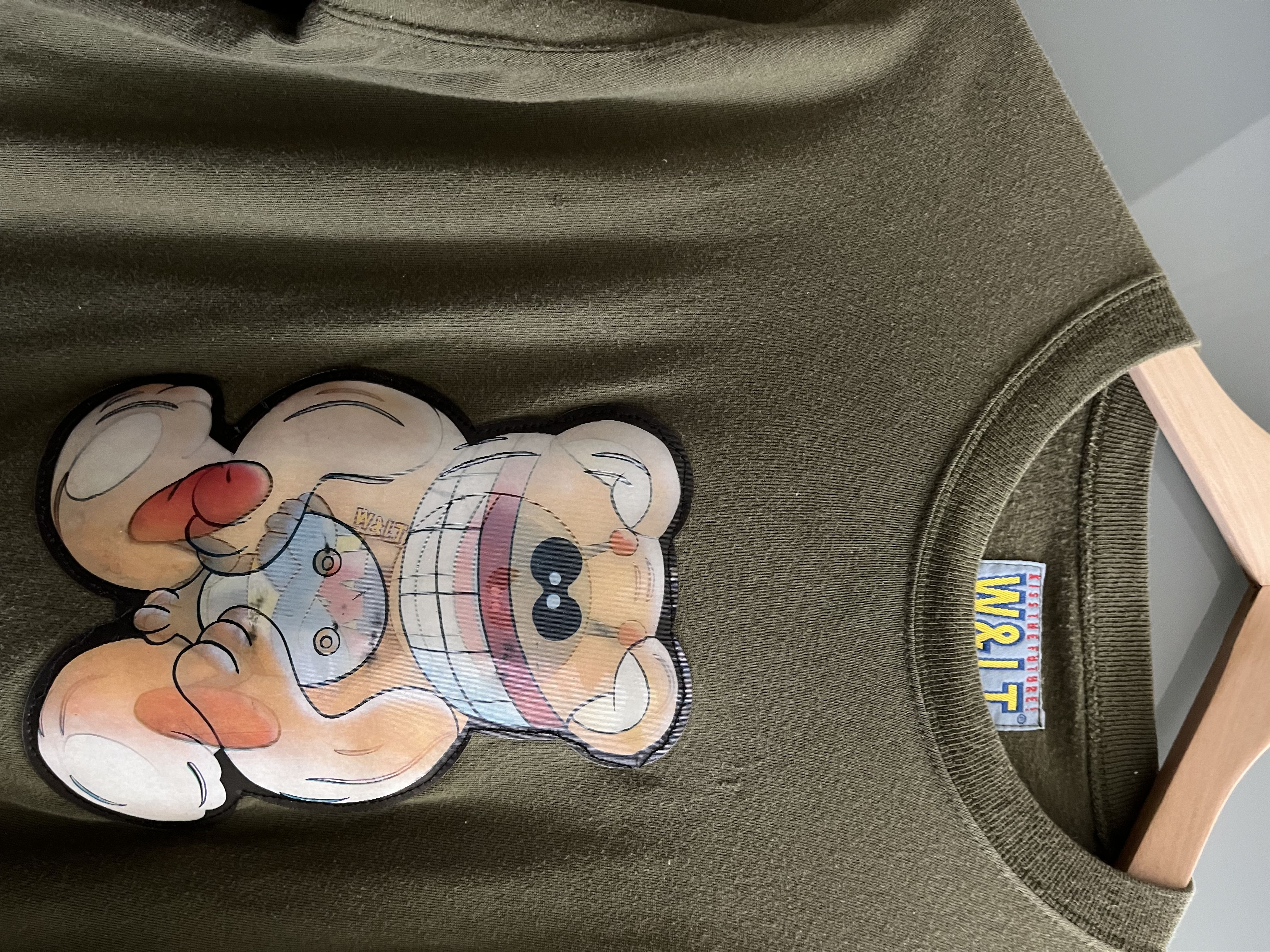 image of W Lt Walter Van Beirendonck 90's W&lt Bears + Fairytales Tee Walter Van Beirendonck in Army Green (