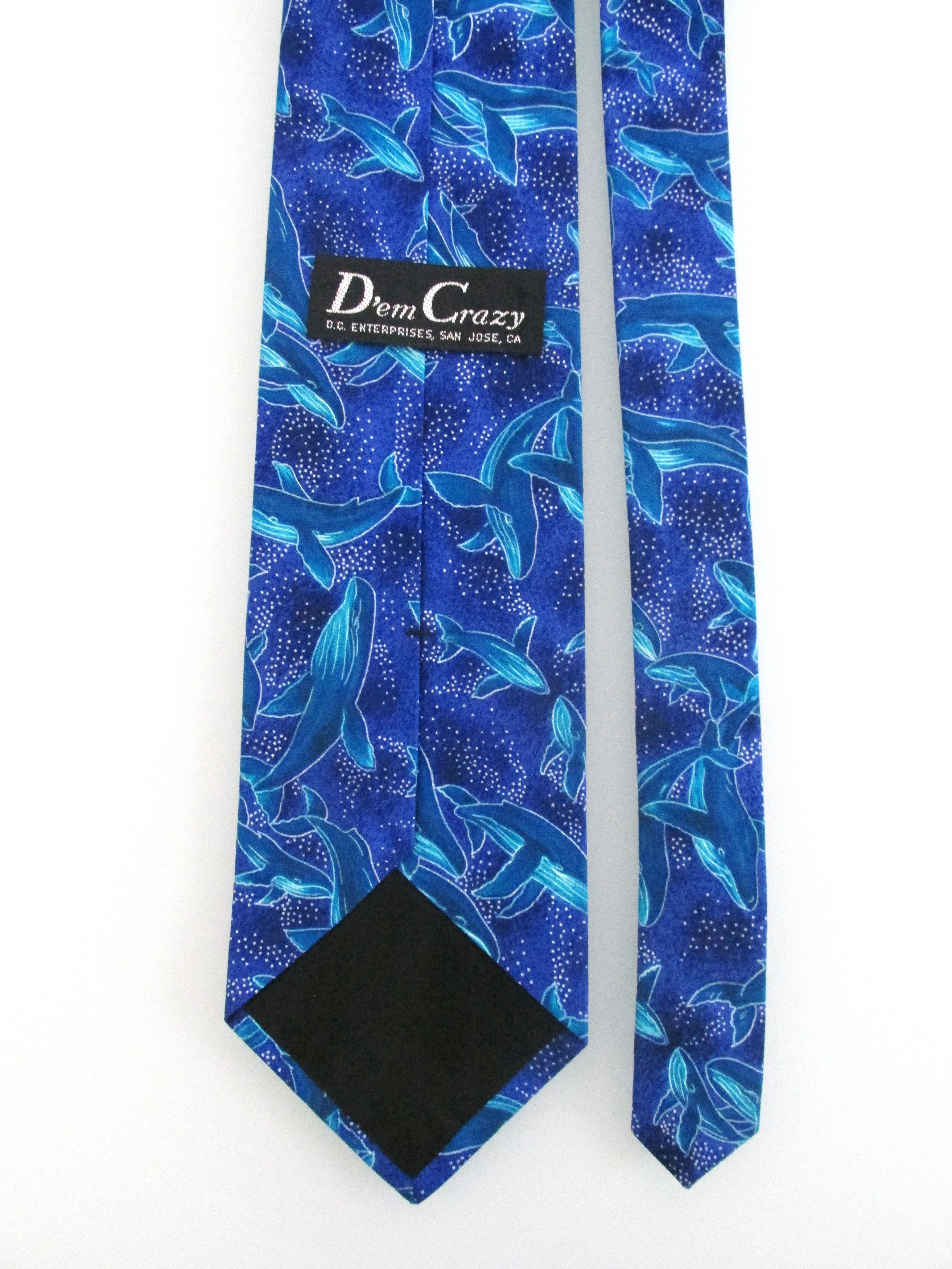 Other D'em Crazy (NWOT) Whale Men's Cotton Tie Size ONE SIZE - 4 Thumbnail