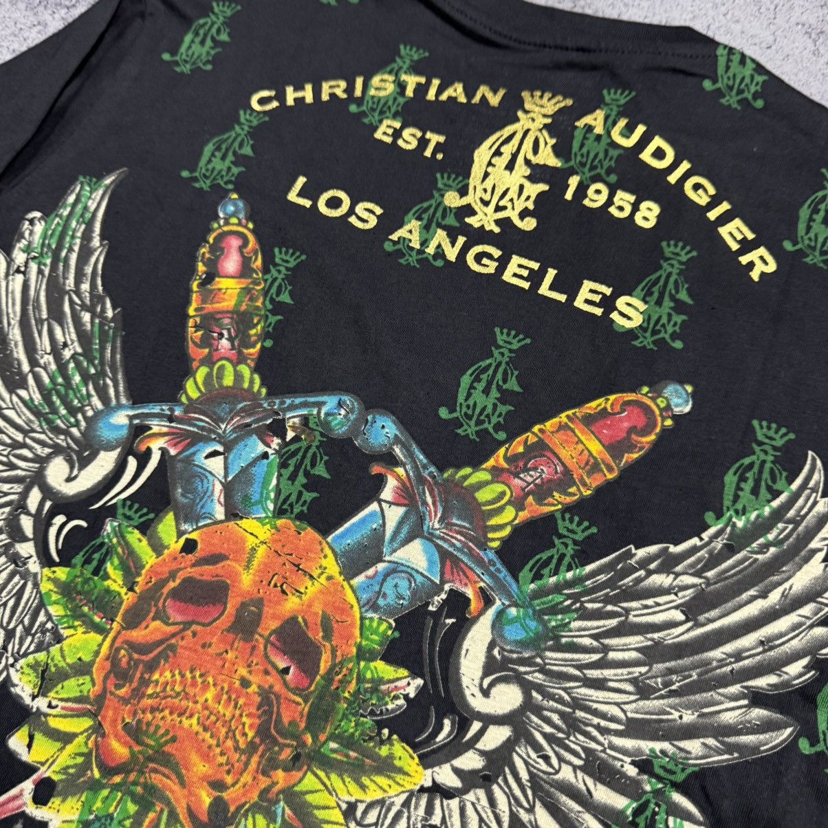Christian Audigier NEW Christian Audigier Vintage Longsleeve T Shirt Size US XL / EU 56 / 4 - 6 Thumbnail