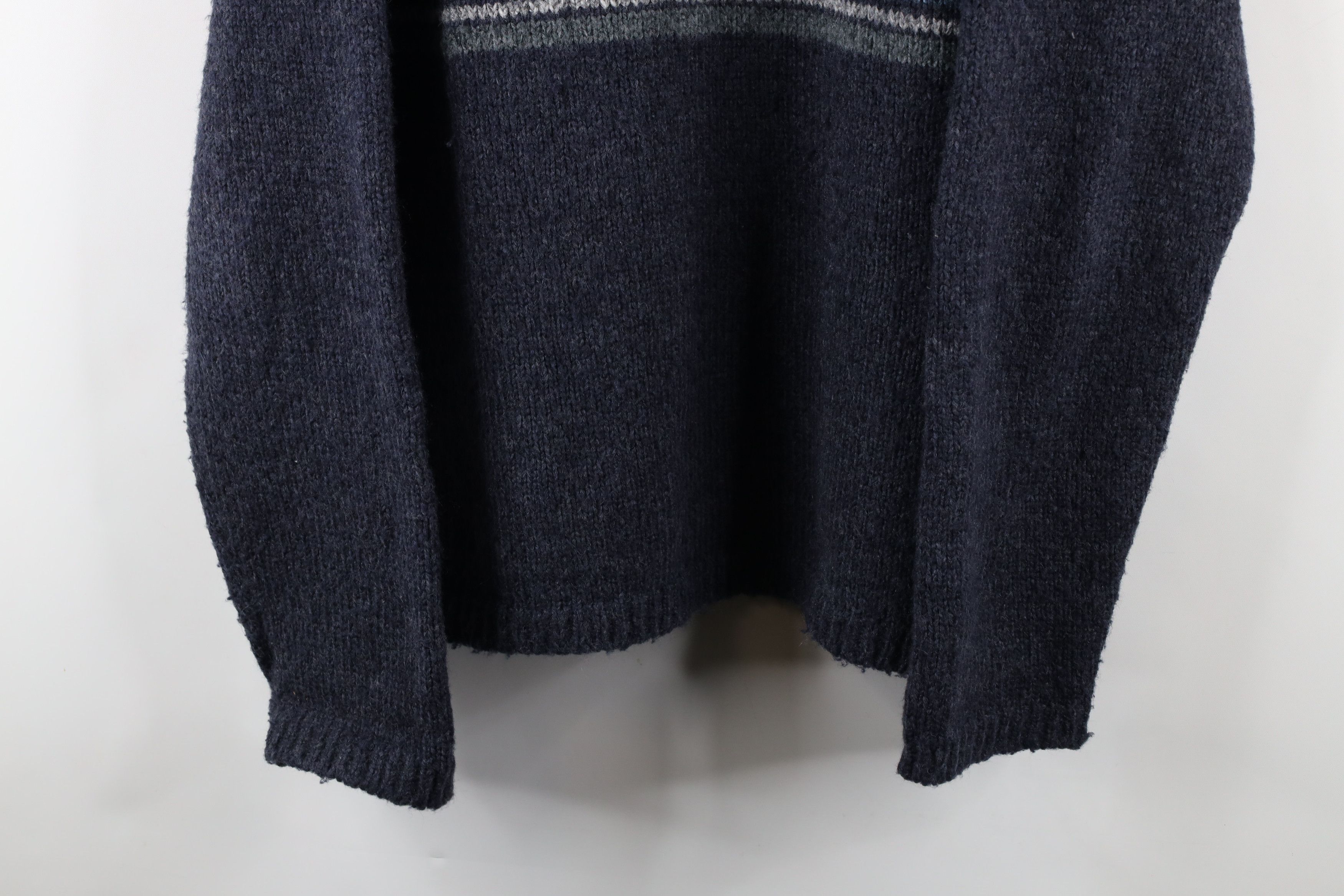 Vintage Vintage 90s Streetwear Chunky Wool Blend Knit Sweater Blue Size US XXL / EU 58 / 5 - 3 Thumbnail