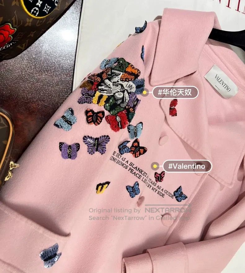 Valentino Valentino Heavy industry embroidered wool and cashmere coa Size M / US 6-8 / IT 42-44 - 5 Thumbnail