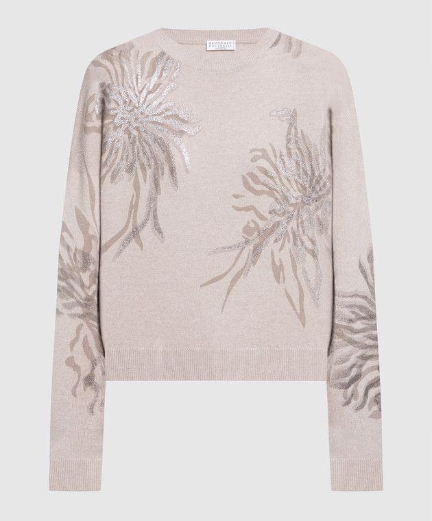 Brunello Cucinelli o1y0825 Crewneck Sweater in Beige Size M / US 6-8 / IT 42-44 - 1 Thumbnail