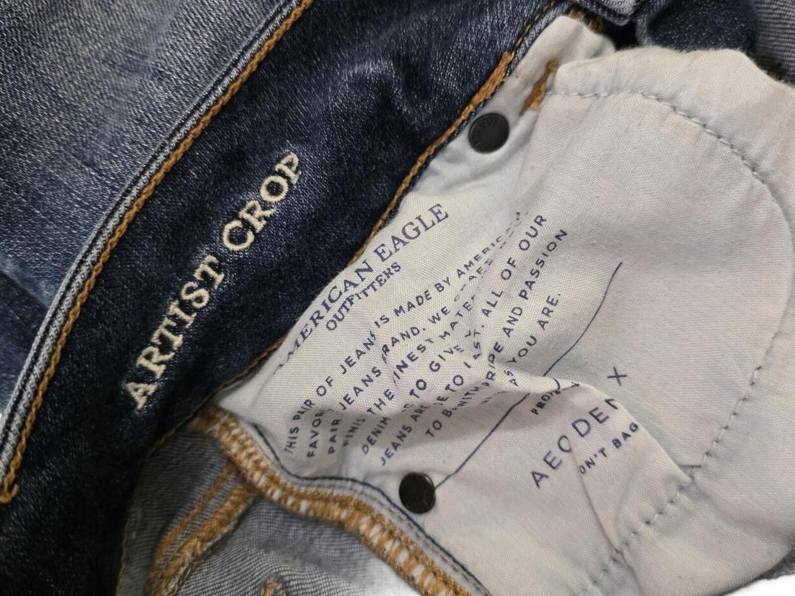 American Eagle Outfitters American Eagle Next Level Stretch Artist Crop Capri Jeans 00 Size 24" / US 00 / IT 34 - 6 Thumbnail