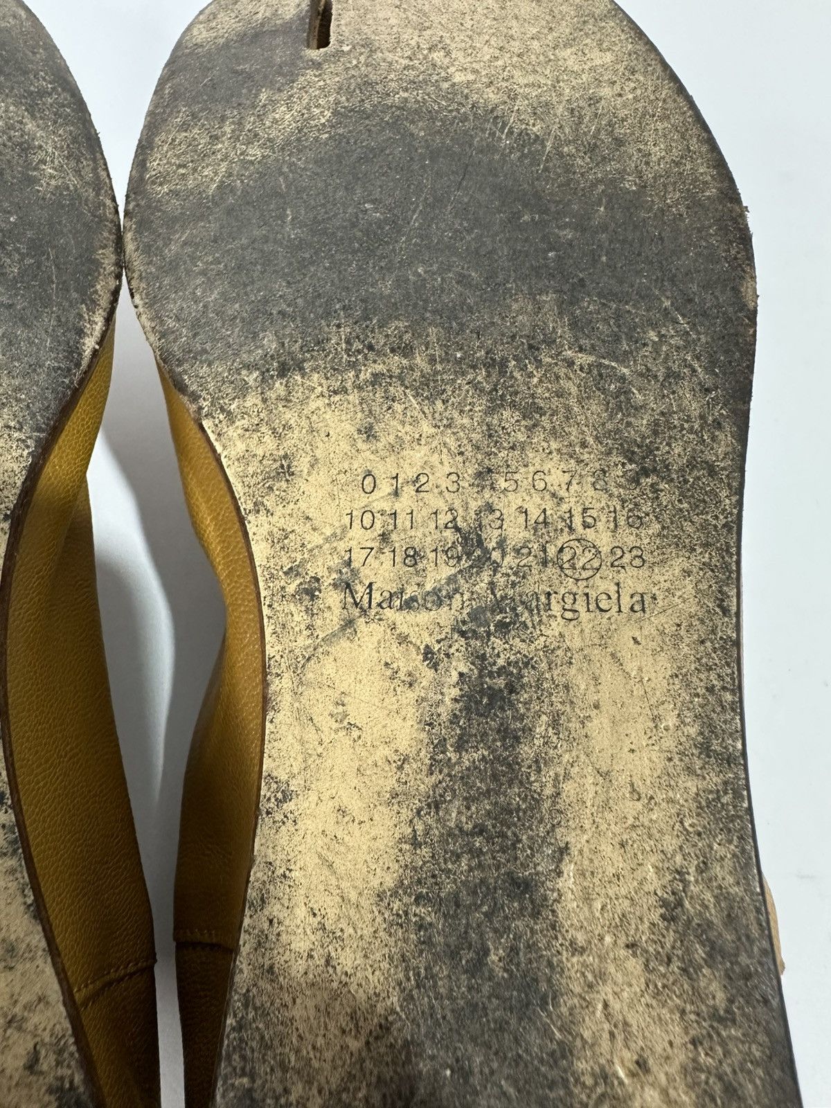 Maison Margiela Maison Margiela Tabi Babouche Ochre Leather Loafers. Size US 7 / EU 40 - 8 Thumbnail