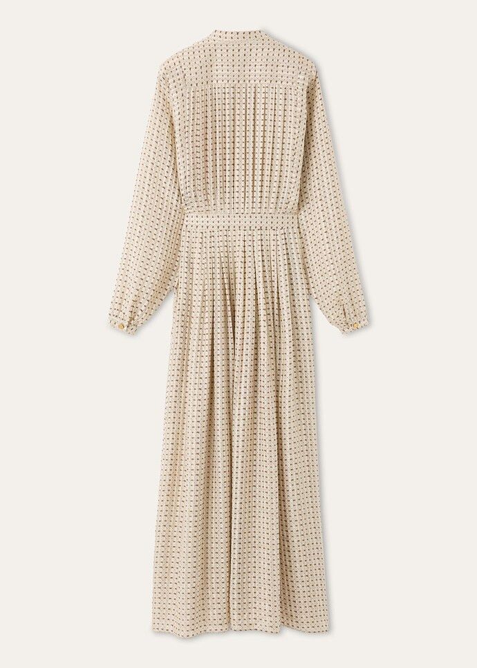 Loro Piana os11x0326 FAQ6125 Leslie Dress in Ivory/Brown Size L / US 10 / IT 46 - 2 Thumbnail