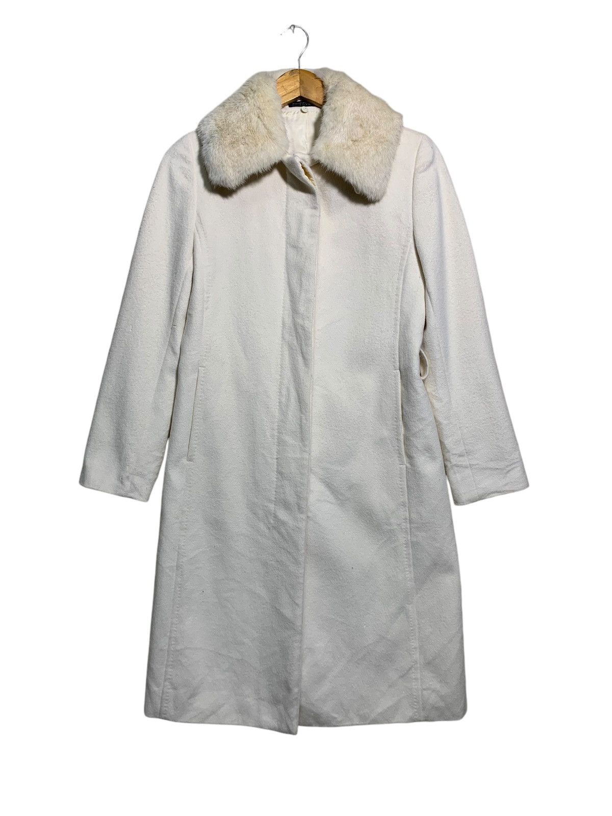 Yohji Yamamoto 🔥INED ANGORA RABBIT FUR TRENCH COATS Size M / US 6-8 / IT 42-44 - 2 Thumbnail