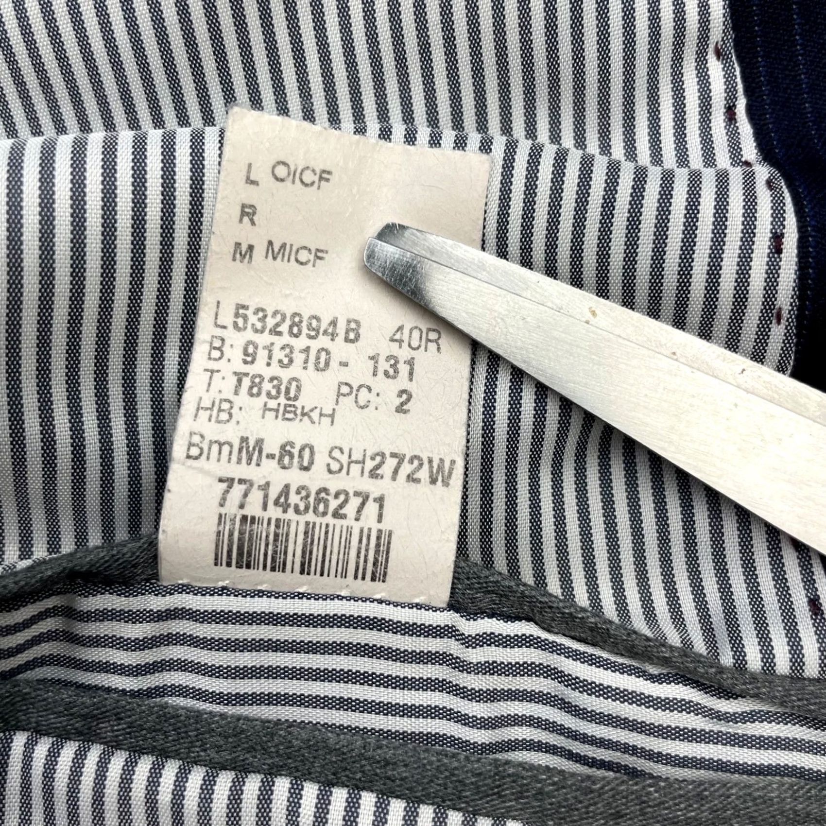 Todd Snyder Todd Snyder Men’s Mayfair Fit Blazer Jacket Navy Blue Stripe 100% Wool 2-Button 40R Regular Mens Size 40R - 7 Thumbnail