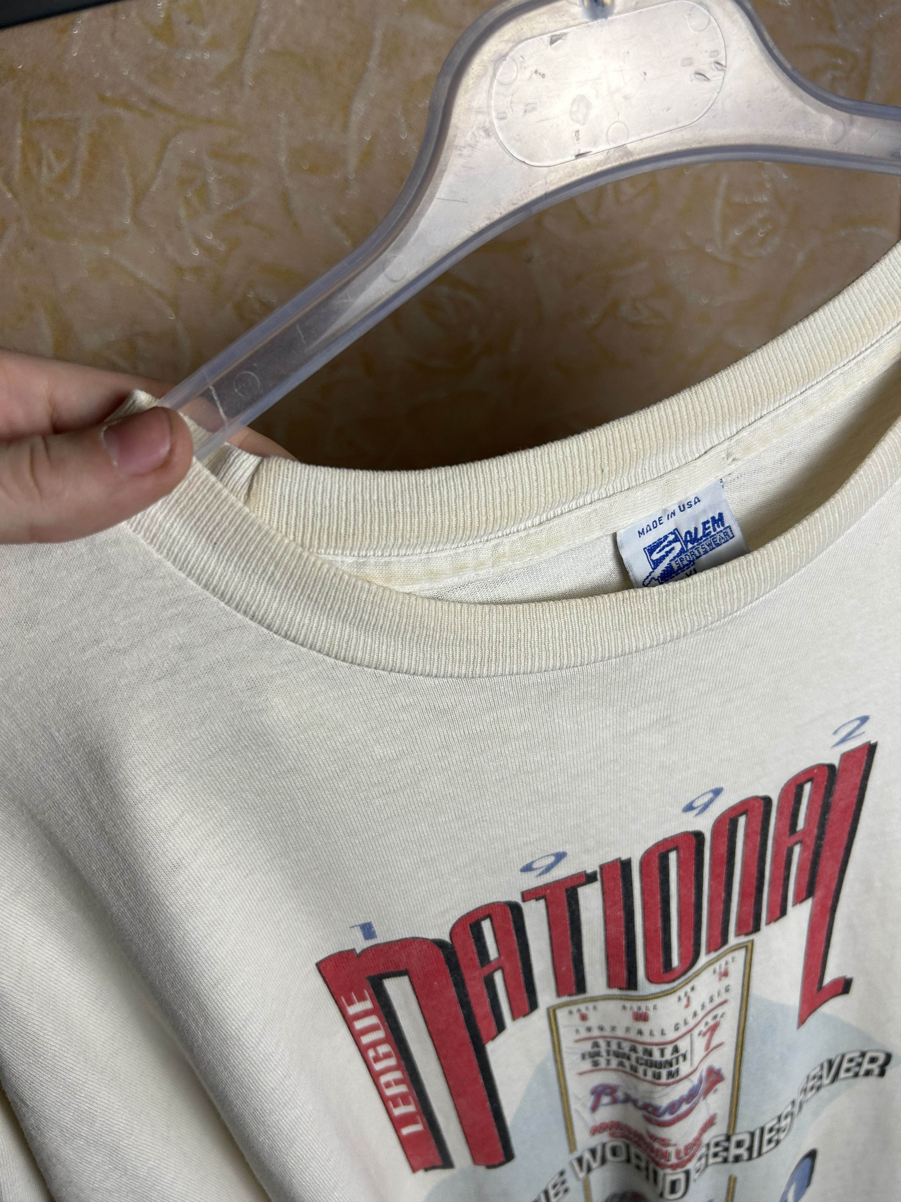 MLB Vintage 1992 Atlanta Braves Back2Back League T-shirt Size US XL / EU 56 / 4 - 11 Thumbnail