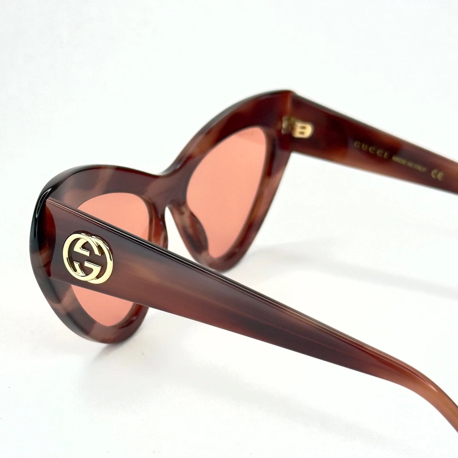 Gucci GUCCI Gg0895s 0895 Havana 004 Fashion Chunky Sunglasses Size ONE SIZE - 4 Thumbnail