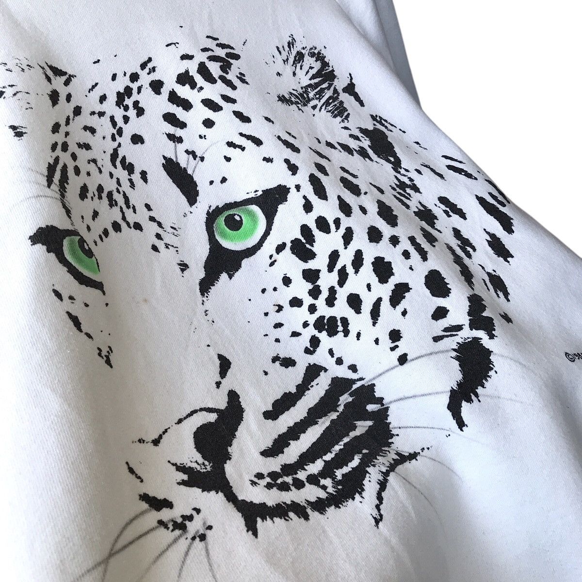 Jerzees × Vintage Dloya Vintage 1980s Leopard Painting Art Sweatshirt Size US M / EU 48-50 / 2 - 4 Thumbnail
