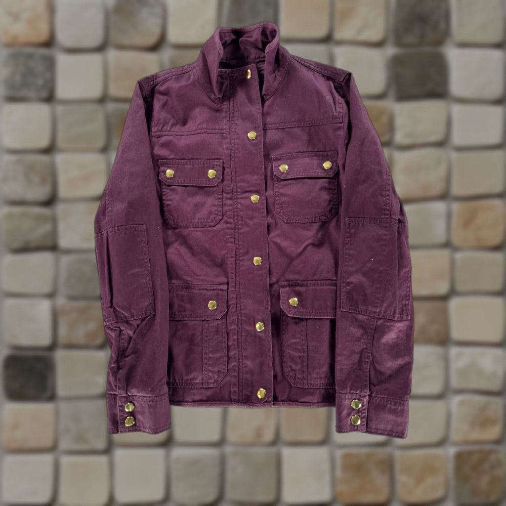 J.Crew J.CREW Jacket Womens Small Purple Cotton Canvas Shirt? Size S / US 4 / IT 40 - 1 Thumbnail