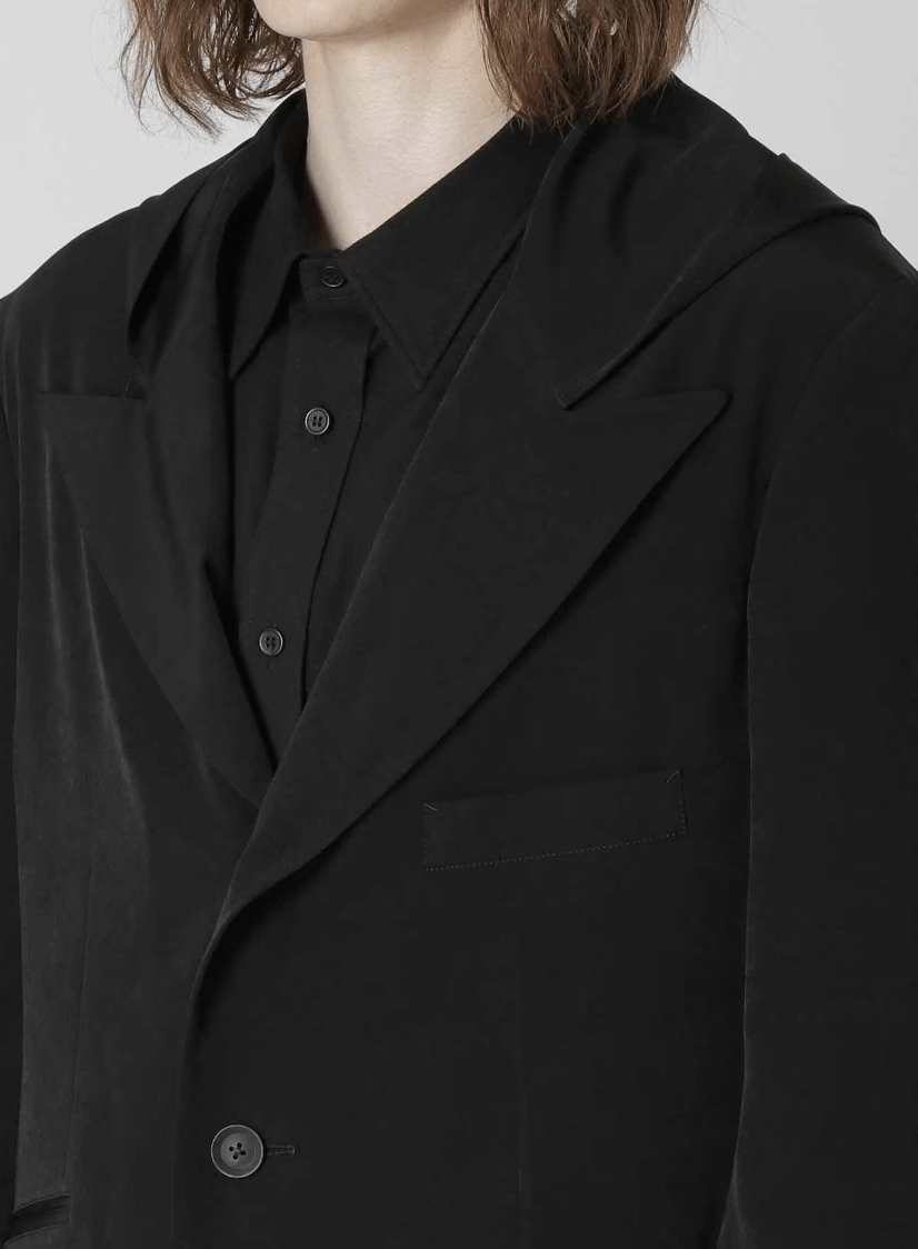 Yohji Yamamoto Yohji Yamamoto Pour Homme - W/GABARDINE HOODED JACKET Size US L / EU 52-54 / 3 - 9 Thumbnail