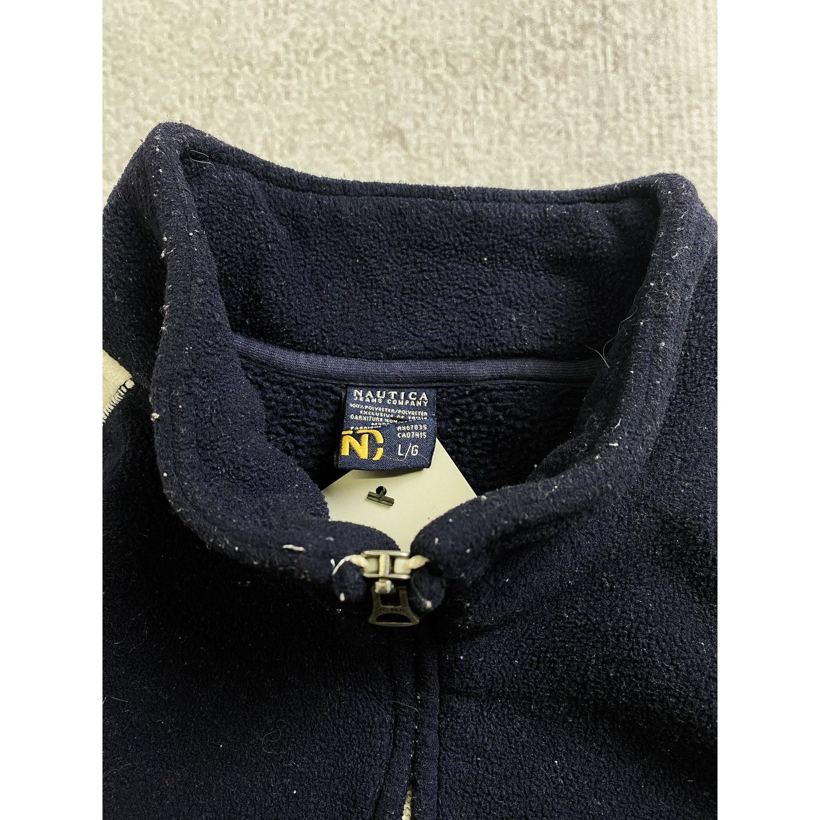 Nautica Vintage 90s Nautica Blue Fleece Sweatshirt - Women's Large Size L / US 10 / IT 46 - 3 Thumbnail