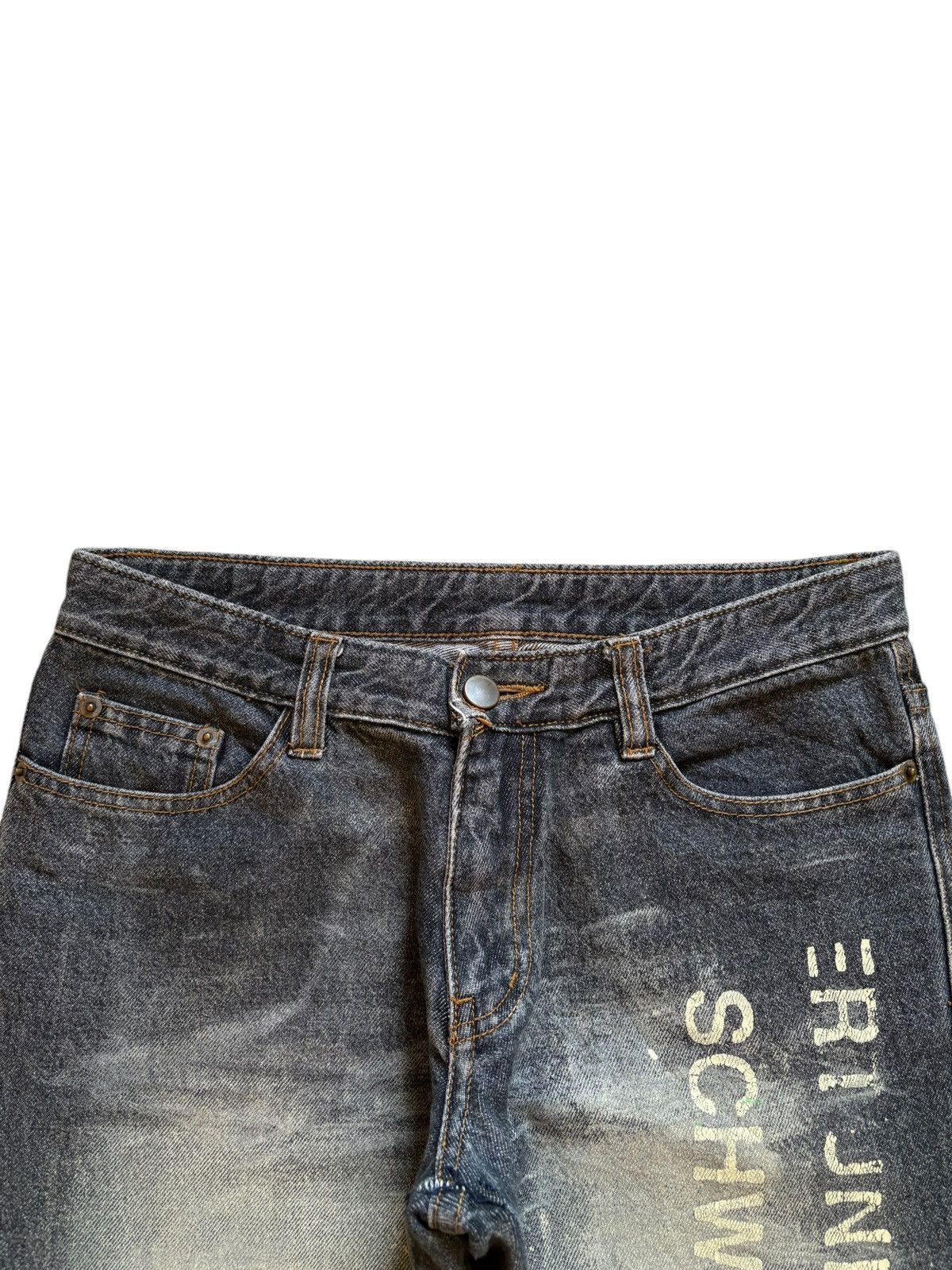 Japanese Brand Vintage Japanese Brand Faded Wash Printed Flare Jeans Size 30" / US 8 / IT 44 - 4 Thumbnail