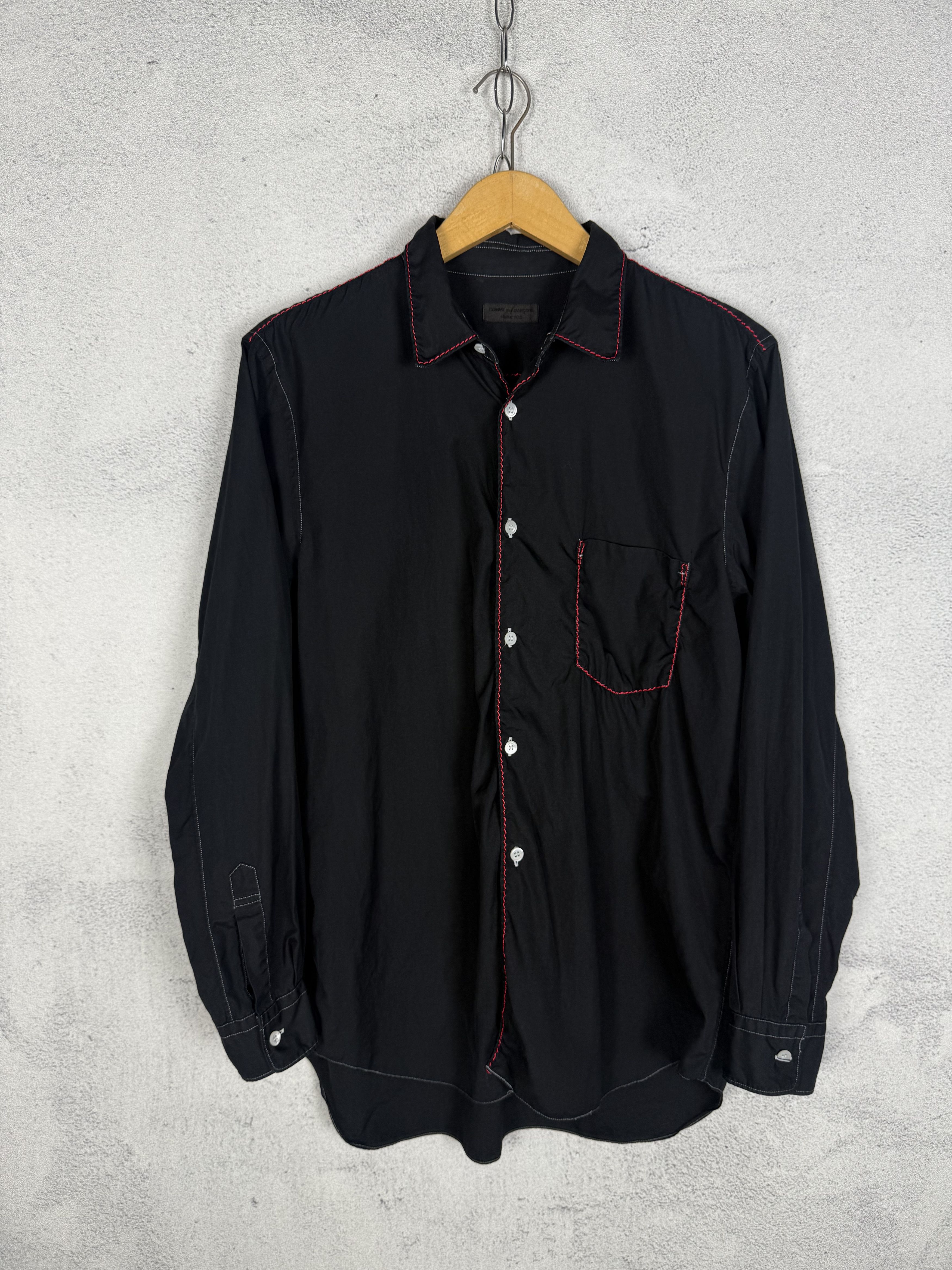 Comme des Garcons 90s Comme Des Garcons Homme Plus Stitched Button Up Shirt Size US M / EU 48-50 / 2 - 1 Thumbnail