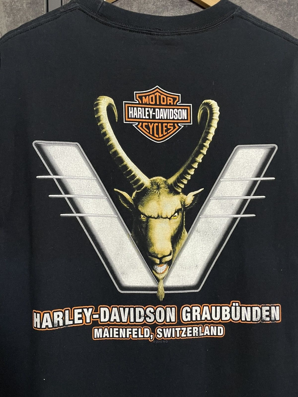 Harley Davidson Vintage Harley Davidson Big Logo Flame T-shirt 3d Emblem 90s Size US L / EU 52-54 / 3 - 6 Thumbnail