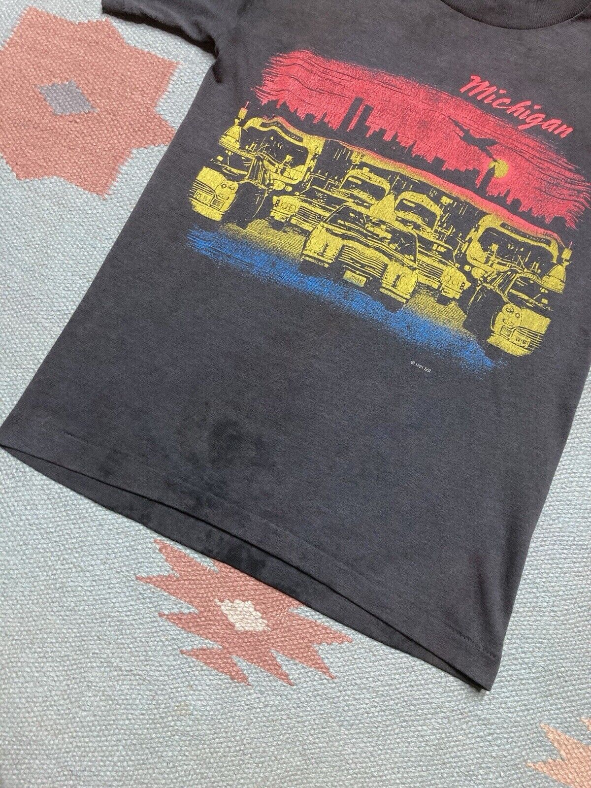 Vintage VTG 90s t shirt Michigan card sunset skyline yout M baby tee Size S / US 4 / IT 40 - 2 Thumbnail