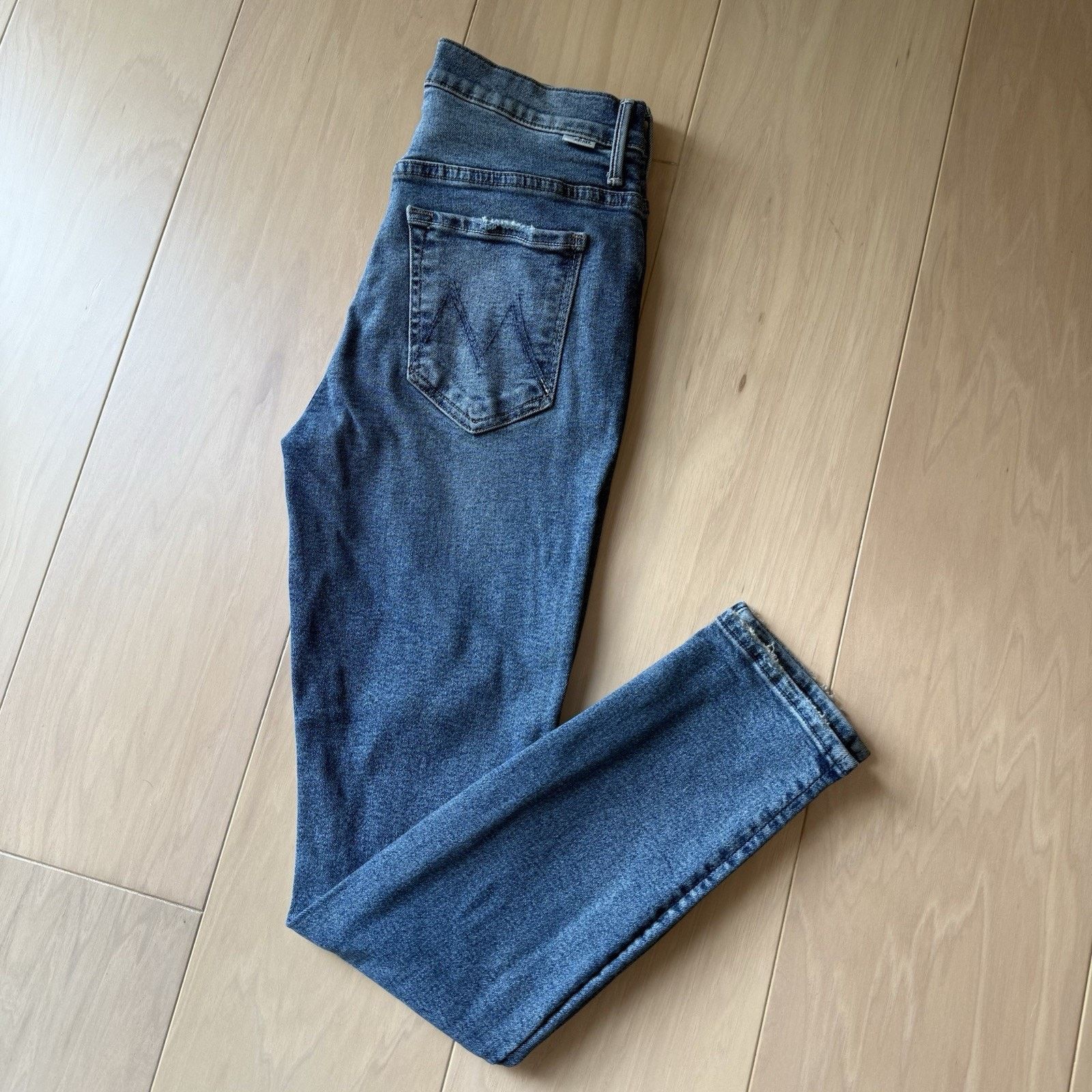 MOTHER Mother Stunner Ankle Jeans Women's 26 Blue Medium Wash Boho Size 26" / US 2 / IT 38 - 9 Thumbnail