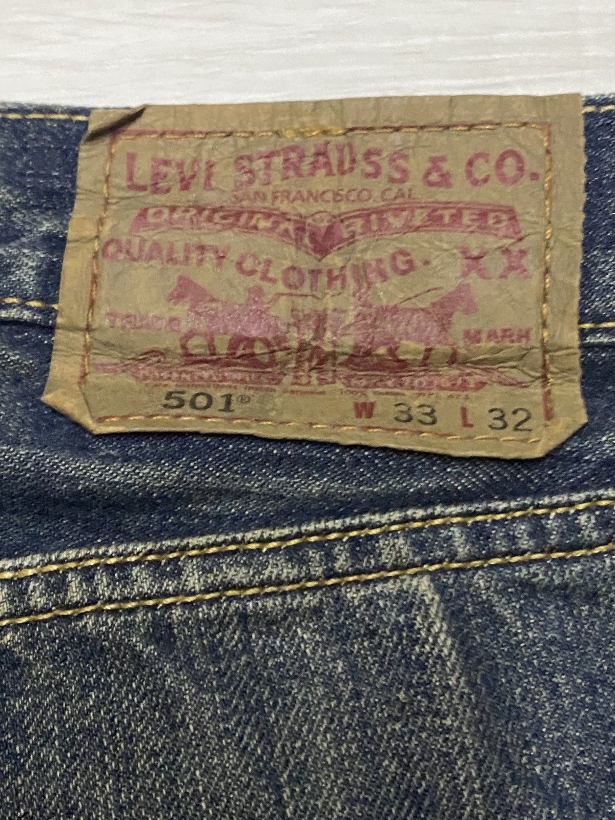 Levi's Vintage Levis 501 Mud Wash Distressed Baggy Jeans Size US 34 / EU 50 - 14 Thumbnail
