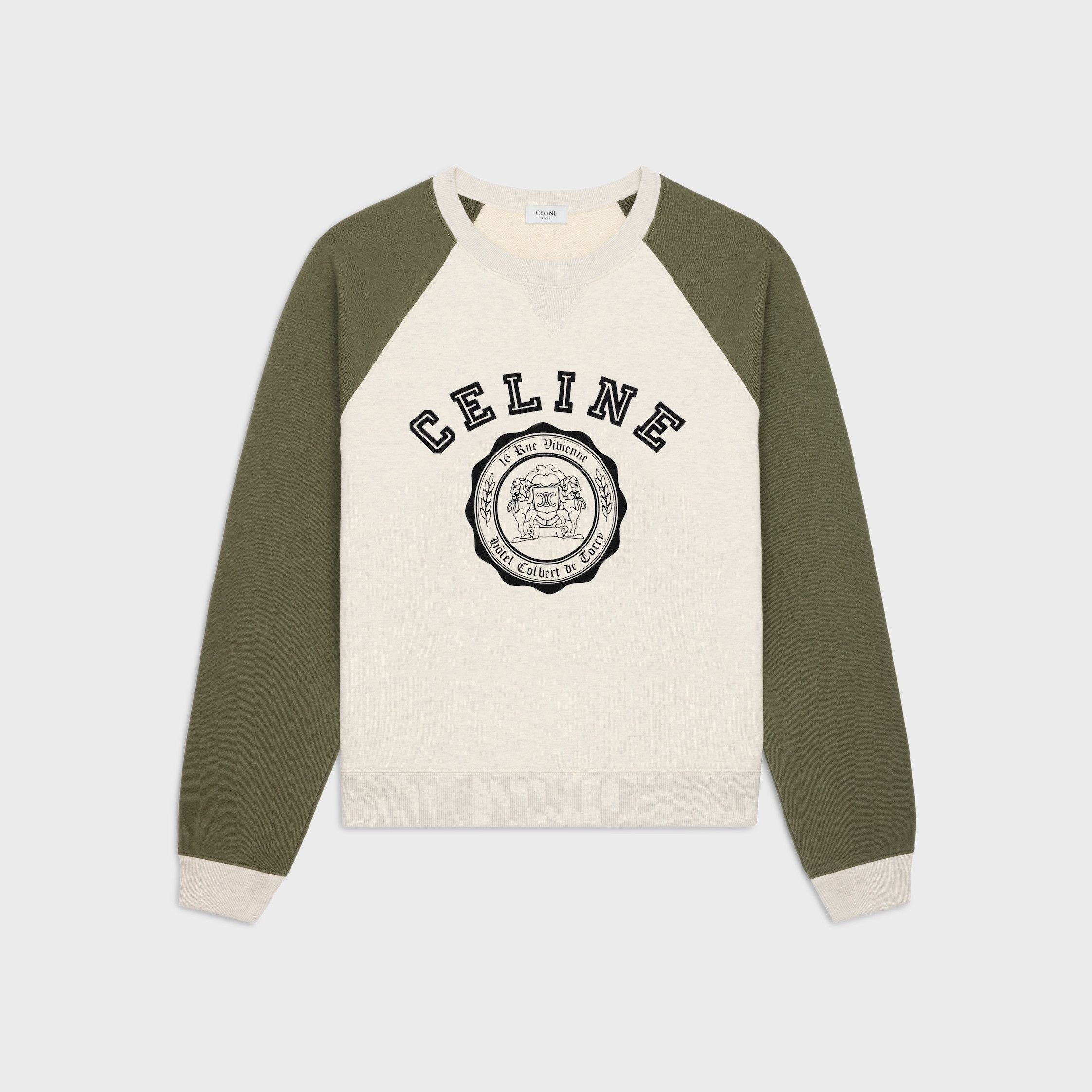 Celine CELINE BLASON LOOSE SWEATSHIRT IN COTTON FLEECE beige/khaki Size US XXL / EU 58 / 5 - 1 Thumbnail