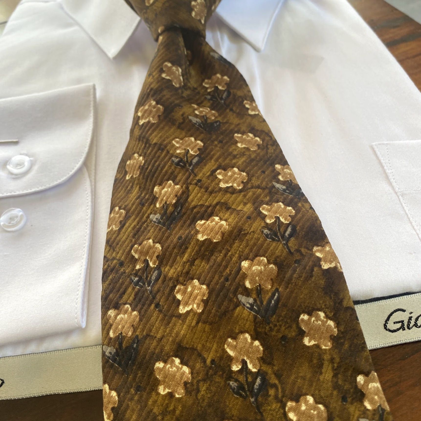 Ermenegildo Zegna Ermenegildo Zegna Beautiful brown floral silk tie Size ONE SIZE - 2 Thumbnail