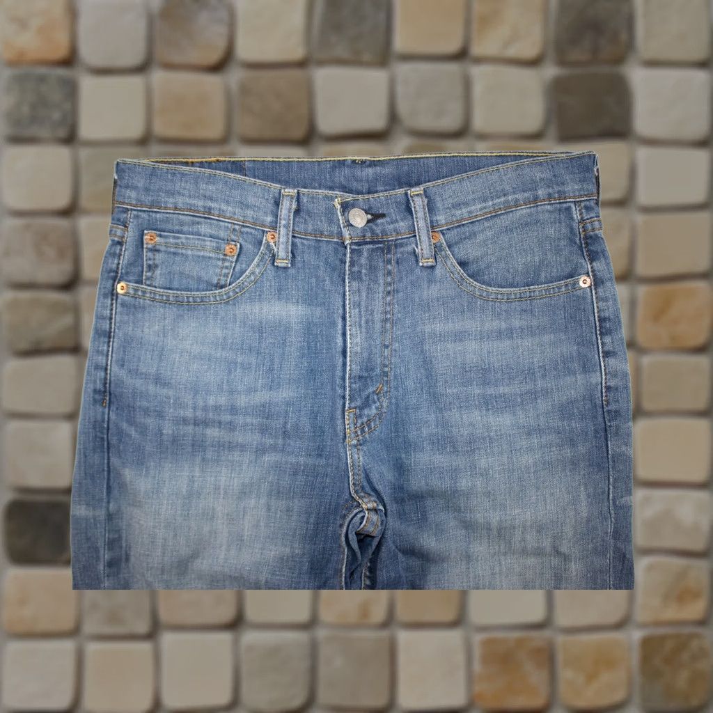 Levi's Levi's Jeans Mens 29 Blue Men 29x30 Straight Fit Stretch Medium Wash Size US 29 - 1 Thumbnail