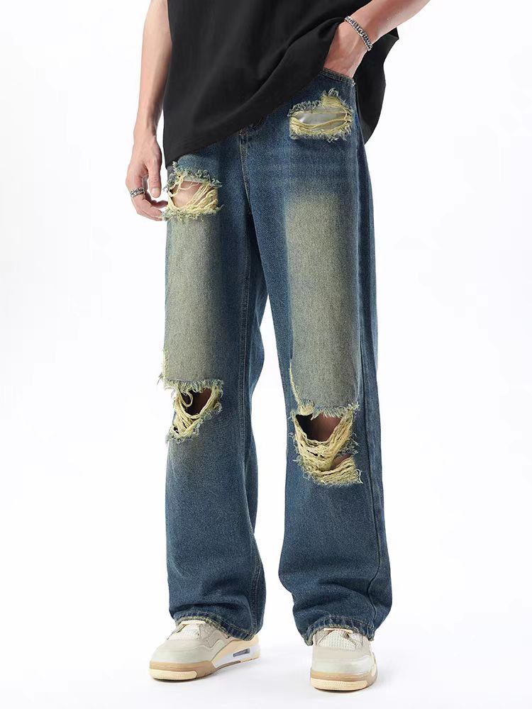Japanese Brand × Jean Vintage ripped washed baggy jeans Size US 31 - 3 Thumbnail