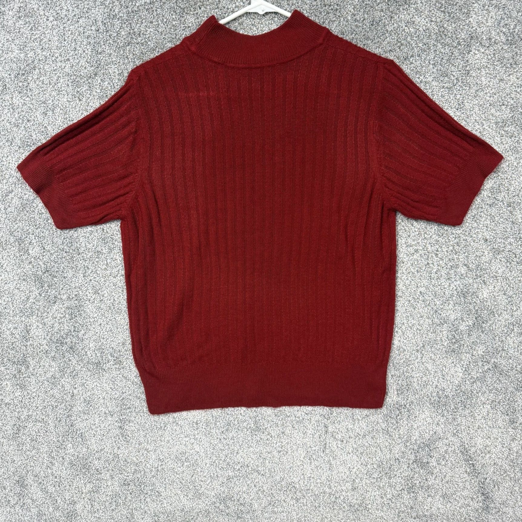 Vintage VINTAGE Chaus Sweater Womens L Red Knit Pullover Mock Neck 90s Preppy Ribbed Office Solid Knitwear Size L / US 10 / IT 46 - 7 Thumbnail