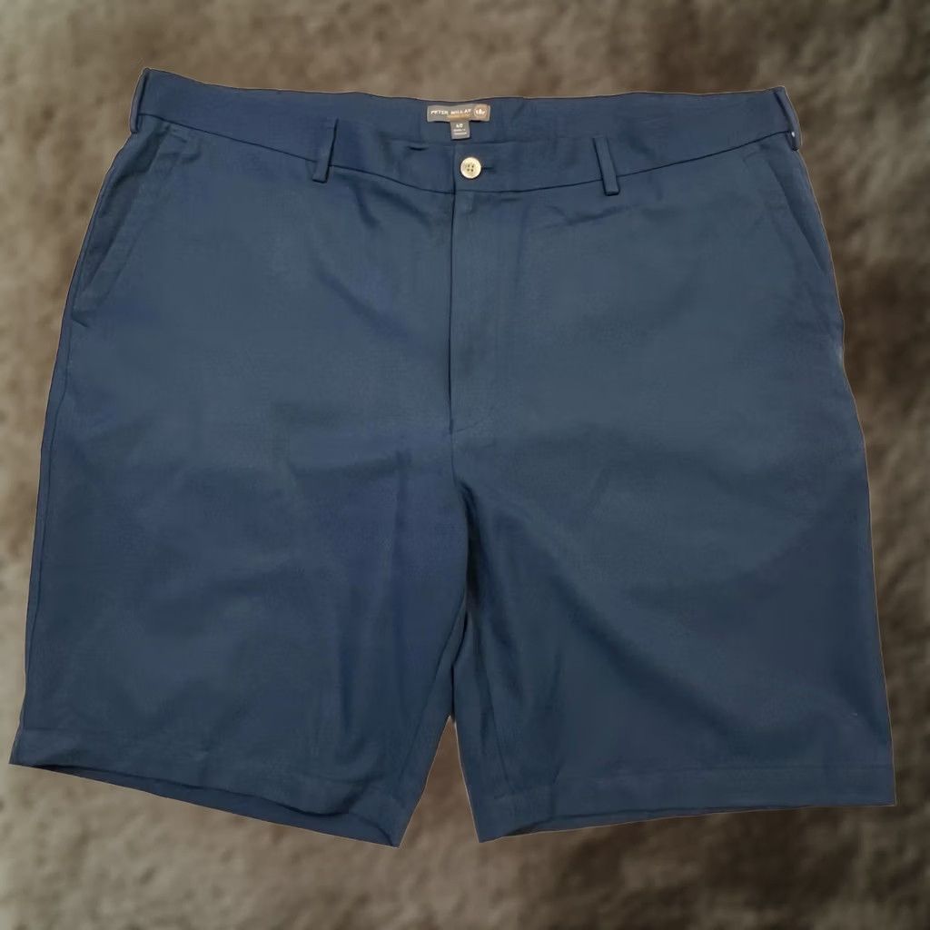 Peter Millar Peter Millar Crown Sport Shorts Mens 40 Blue Chino Golf Lightweight Breathable Moisture-Wicking Quick Dry Flat Front Regular Inseam 9in Pockets Size US 40 / EU 56 - 1 Thumbnail