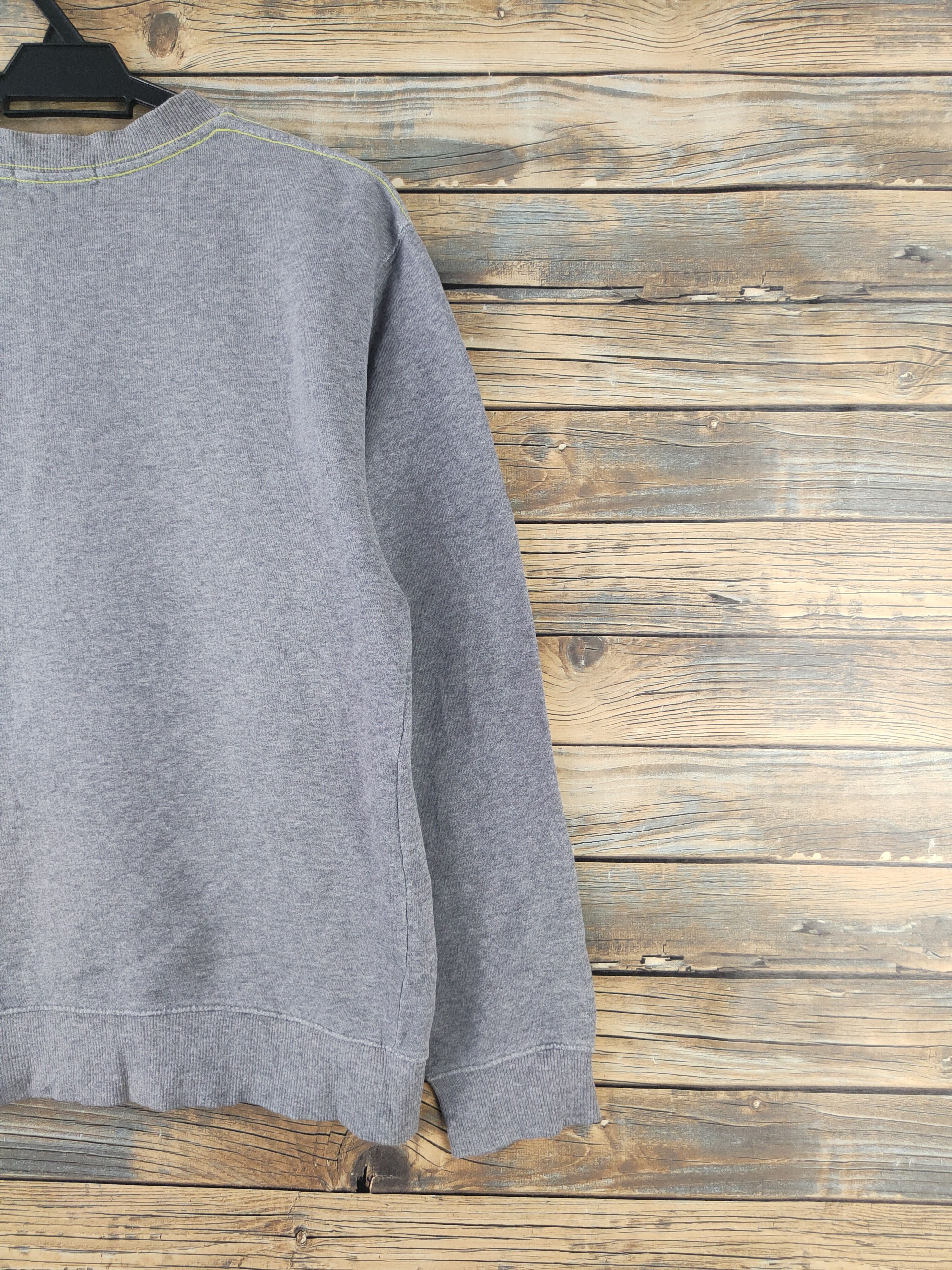 Japanese Brand DL Blue Cross Gray Sweatshirts #2062 Size US M / EU 48-50 / 2 - 9 Thumbnail