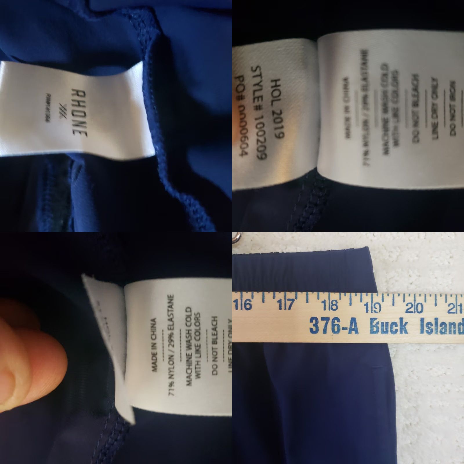 Rhone Rhone Athletic Running Shorts Men's 2XL Blue Drawstring Pockets 9in Inseam Stretch New Size US 39 - 9 Thumbnail