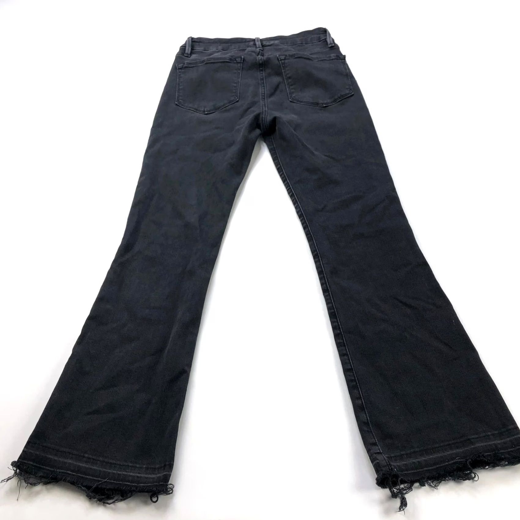 Frame FRAME Jeans Le Crop Mini Boot 26 Black Mid Rise Cut Off (Fits 26W 26L) HRJ Size 26" / US 2 / IT 38 - 2 Thumbnail