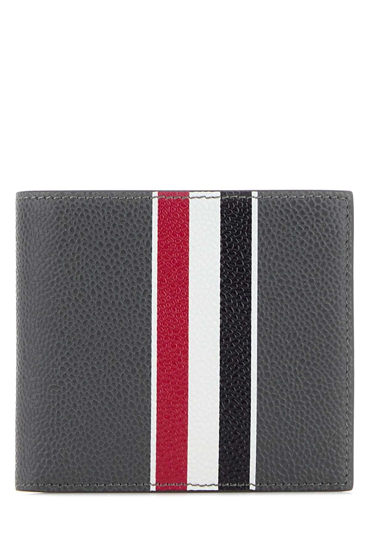 Thom Browne Grey Leather Wallet Size ONE SIZE - 1 Thumbnail