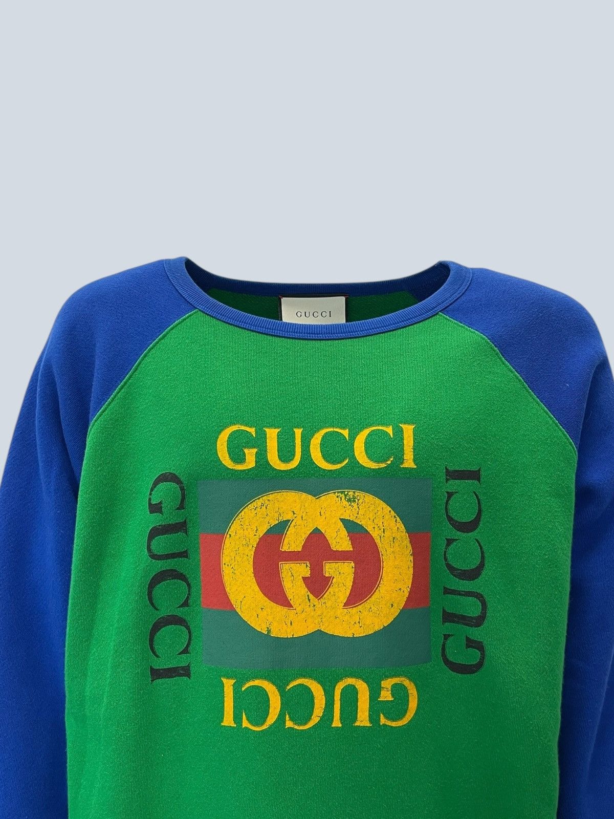 Gucci Gucci green and blue cotton crewneck sweatshirt, M. Size US M / EU 48-50 / 2 - 4 Thumbnail