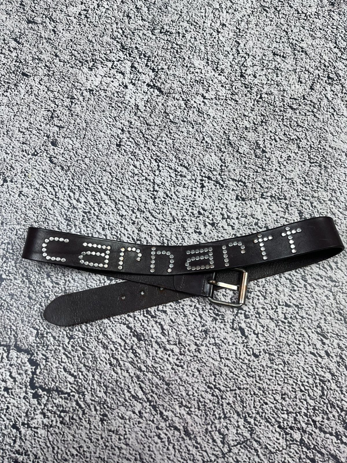 Carhartt WIP Studded Leather Logo Belt Vintage Y2K Style
