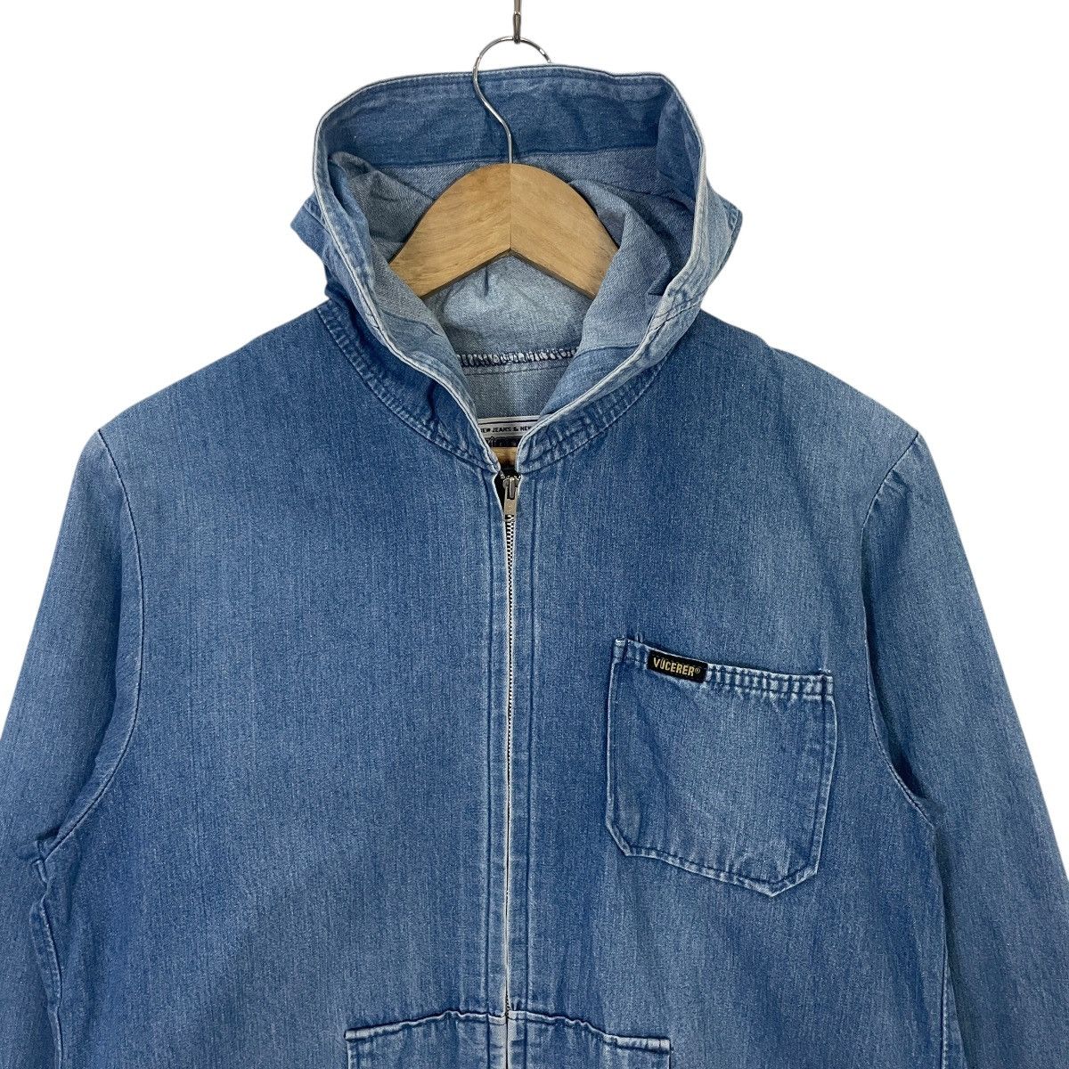 Japanese Brand Vintage Vucerer Zipper Ups Denim Jacket Size US M / EU 48-50 / 2 - 2 Thumbnail