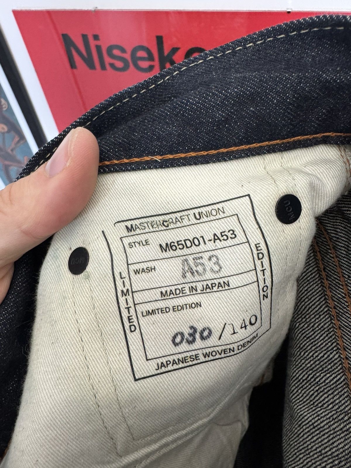 Mastercraft Union MASTERCRAFT UNION Jeans Slim Taper Raw Denim Japan Selvedge Size US 29 - 7 Thumbnail