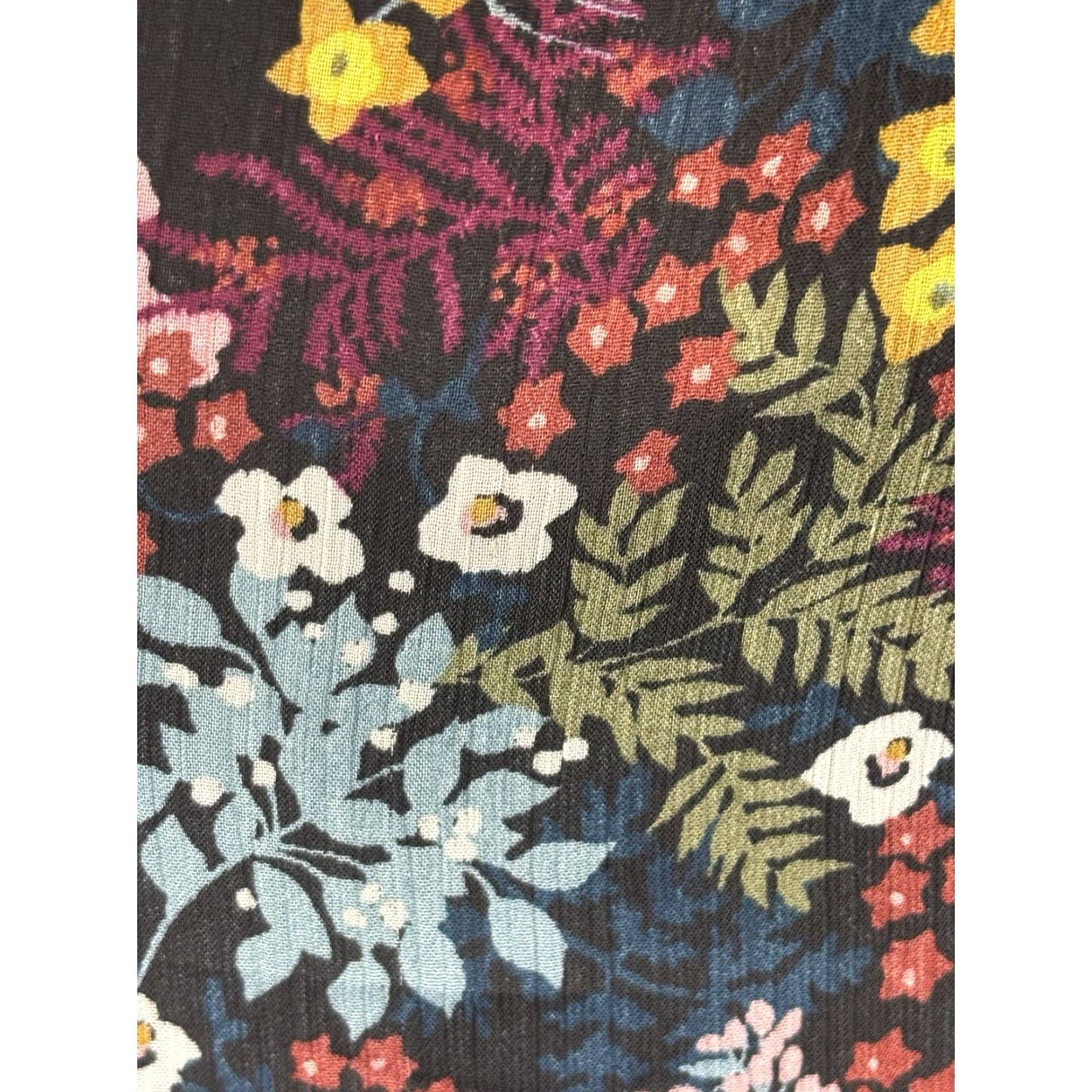 Loft LOFT Mini Dark Floral Shift Dress Sz Medium Petite Sheer Sleeves Romantic Fairy Size M / US 6-8 / IT 42-44 - 6 Thumbnail