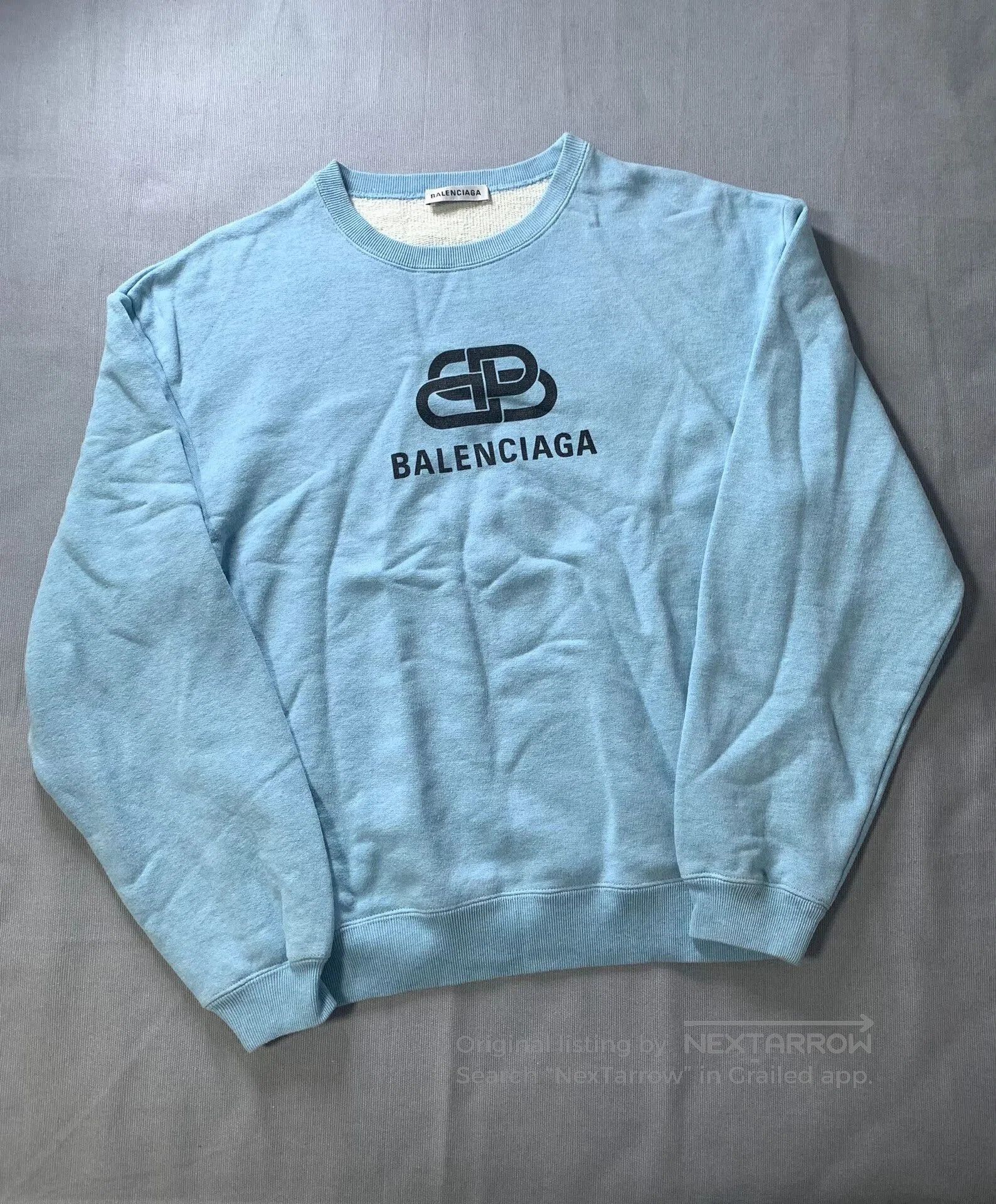 Balenciaga Balenciaga Lock Logo Blue Sweatshirt. Size S / US 4 / IT 40 - 1 Thumbnail