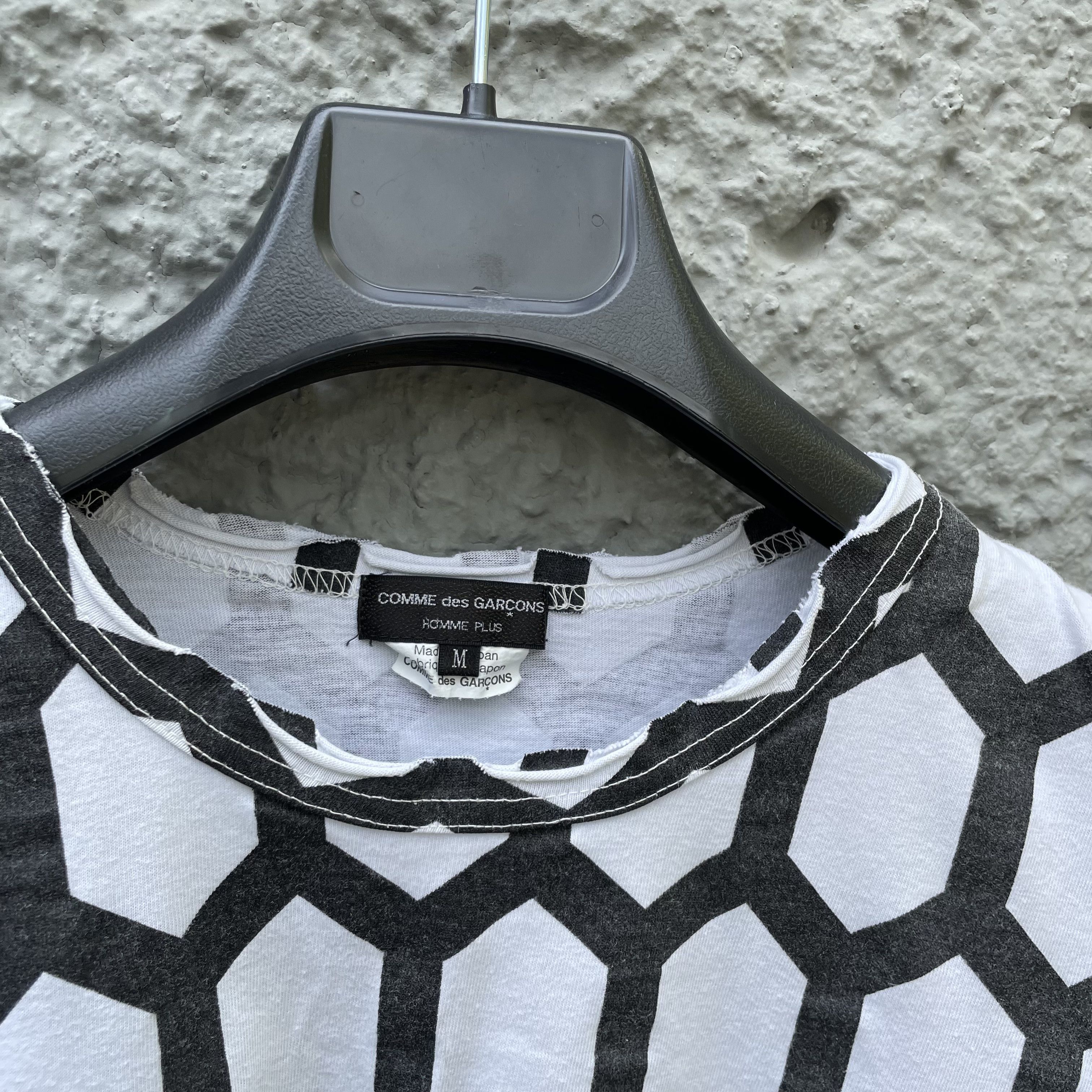 CDG Homme Plus Black and White T-Shirt Tee Top S/S15