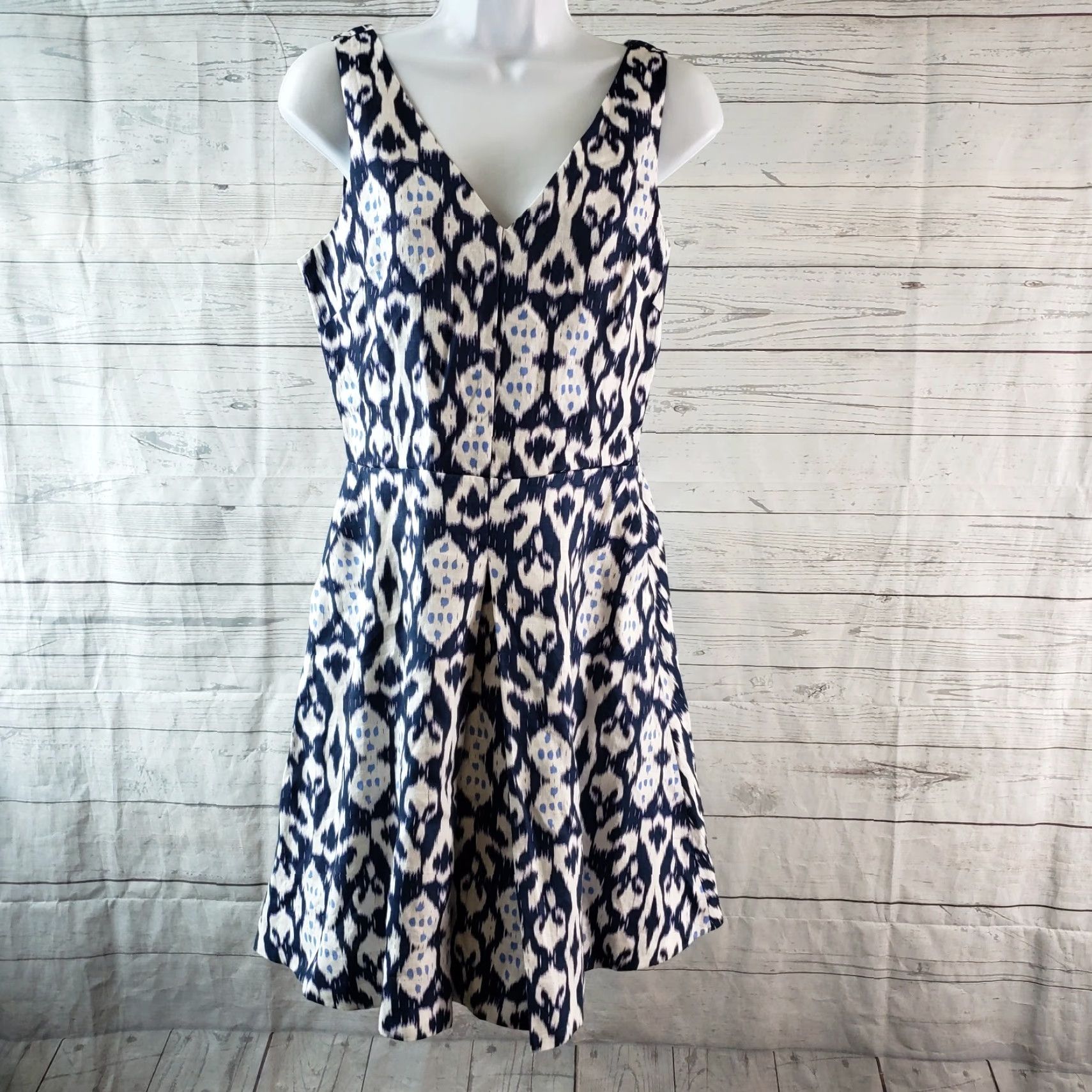 Gap Gap Womens Dress Sz 4 Blue Purple Double V-Neck Sleeveless Side Zip Pocket Size S / US 4 / IT 40 - 2 Thumbnail