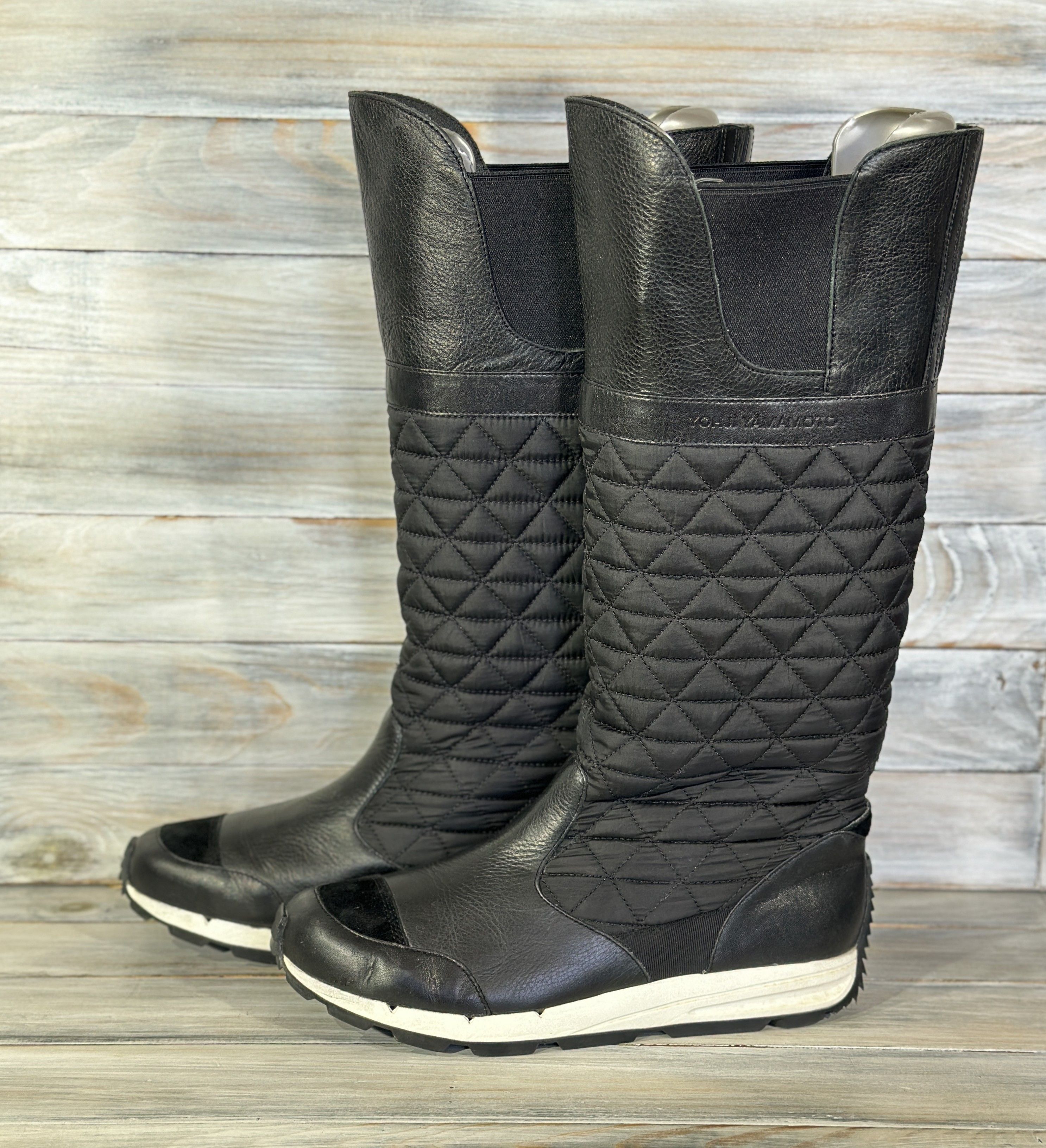 Yohji Yamamoto Y-3 by Yohji Yamamoto 'Anouk' Adidas Leather Quilted Boots Size US 7.5 / IT 37.5 - 6 Thumbnail