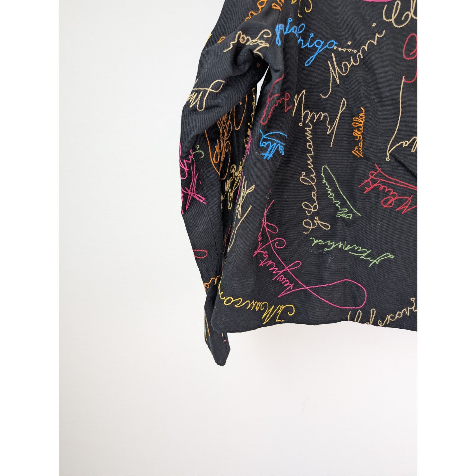 Bode o1rshd1 Signature Scrawl Coat in Black/Multicolor Size US M / EU 48-50 / 2 - 14 Thumbnail