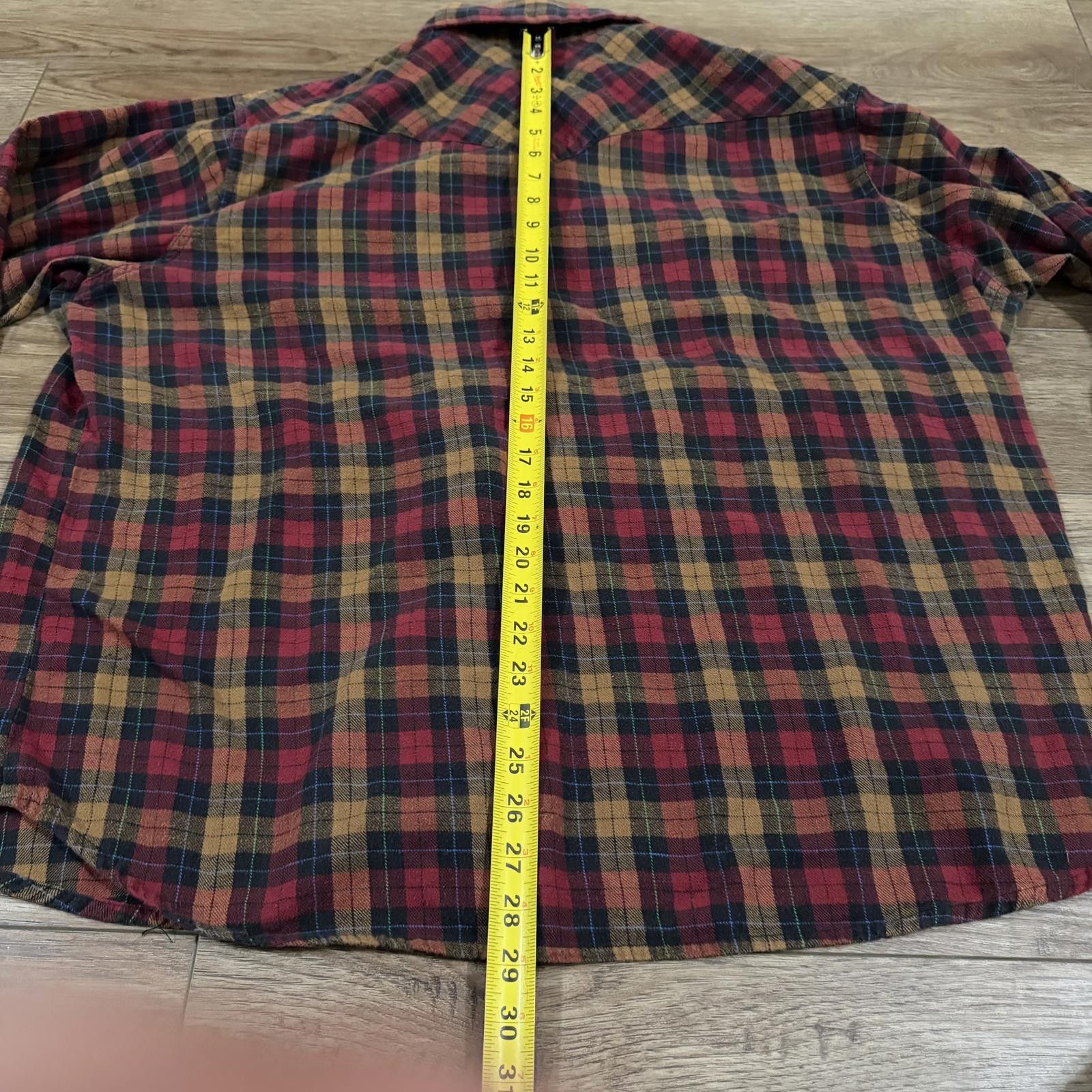 Wrangler Vintage 90s Wrangler Western Flannel Snap Shirt 2X Big Man Size US XXL / EU 58 / 5 - 7 Thumbnail