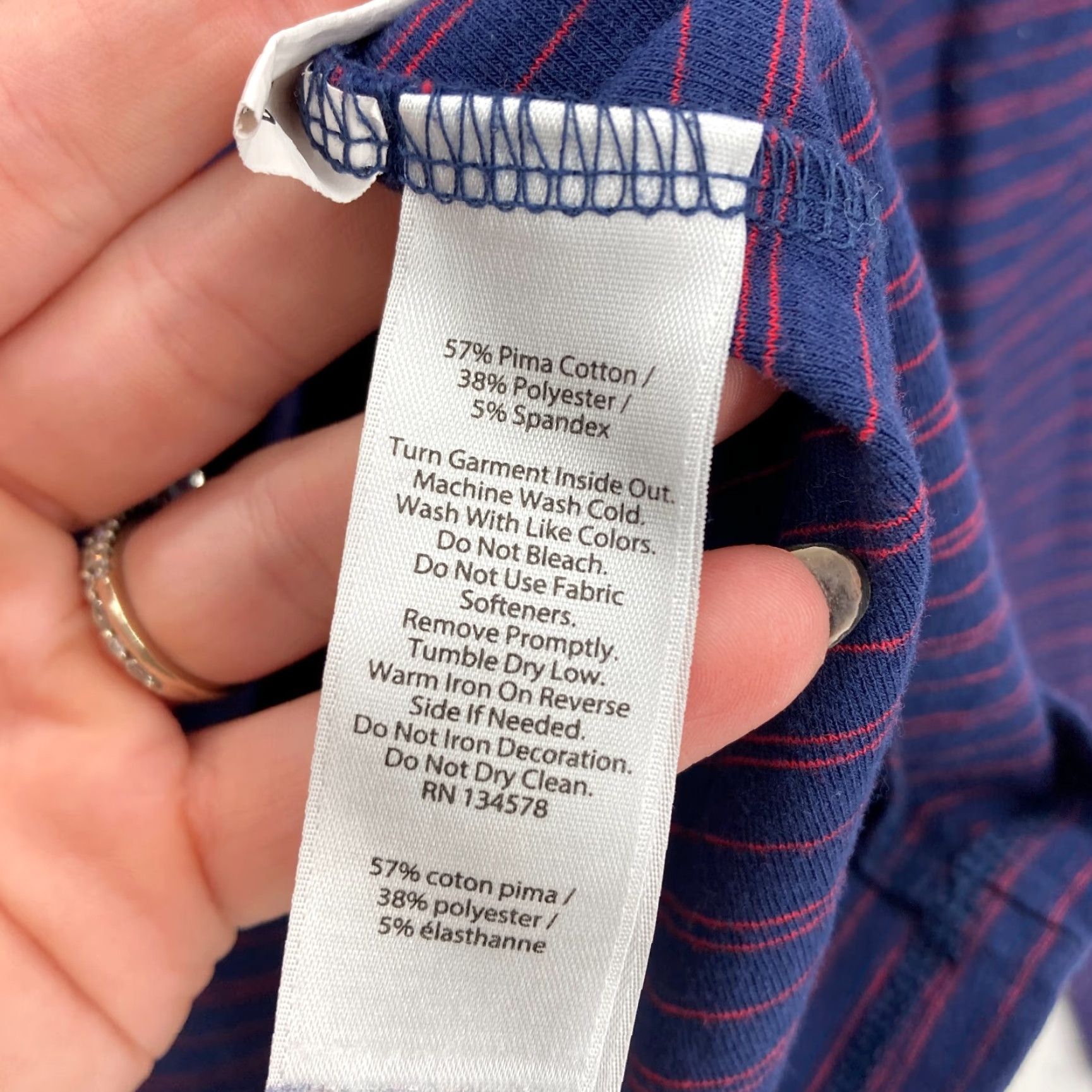 Vineyard Vines Vineyard Vines Edgartown T-Shirt Mens Medium Navy Blue Striped Hooded Preppy Size US M / EU 48-50 / 2 - 5 Thumbnail