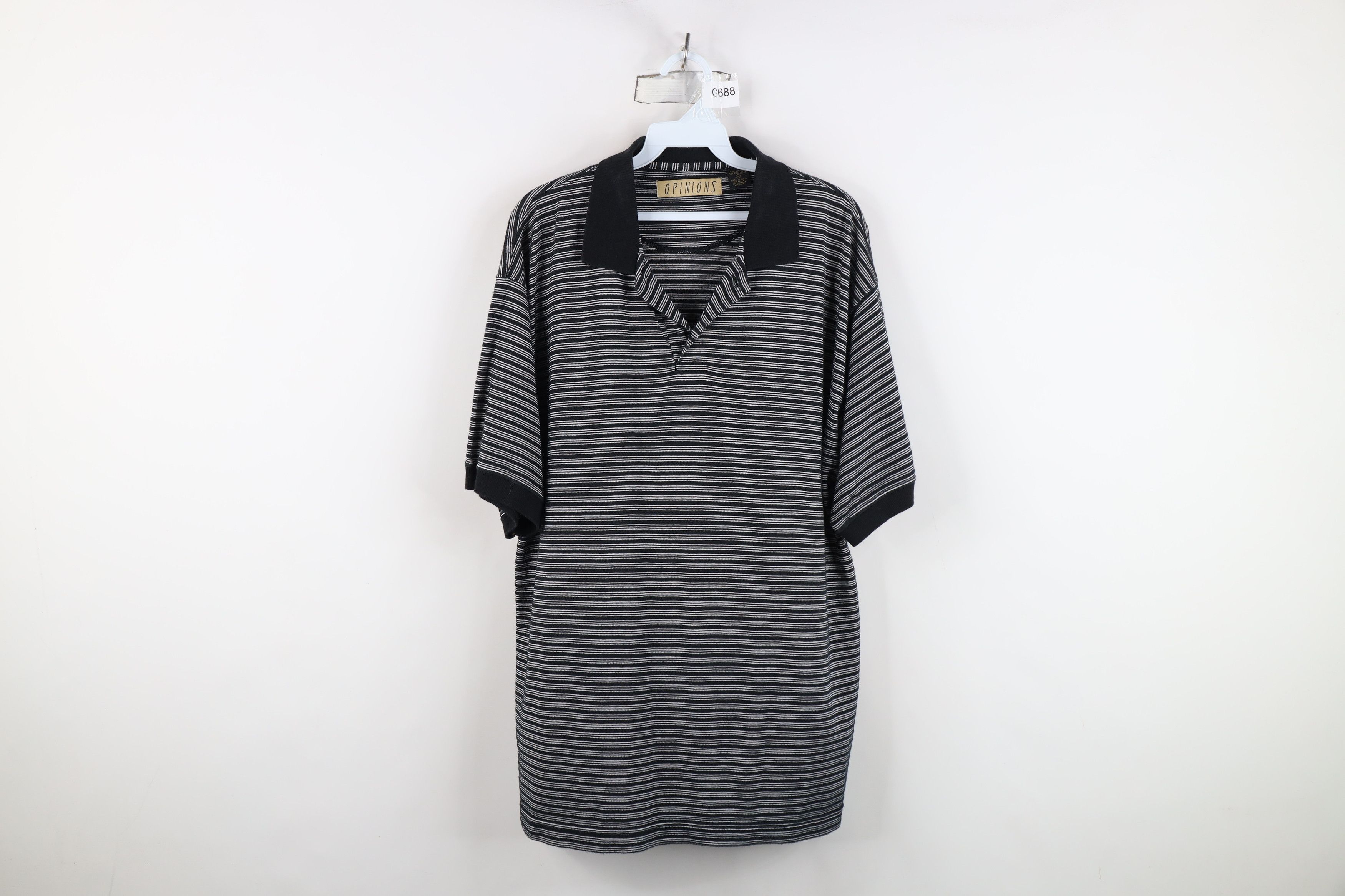 Vintage Vintage 90s Streetwear Knit Baggy Fit Golf Polo Shirt Black Size US S / EU 44-46 / 1 - 1 Thumbnail